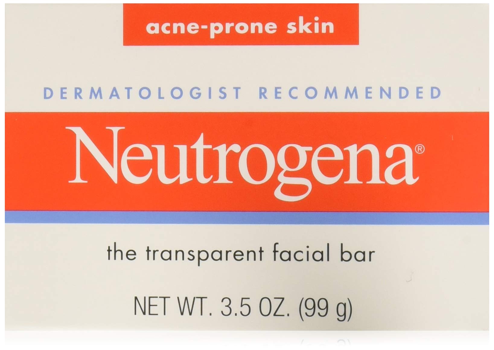 Neutrogena Acne Prone Skin Formula Facial Bar 3.50 oz (Pack of 12)
