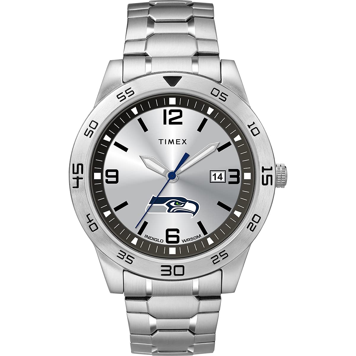 Timex Tribute Men's NFL Citation 42mm Watch - Seattle Seahawks with Stainless Steel Expansion Band