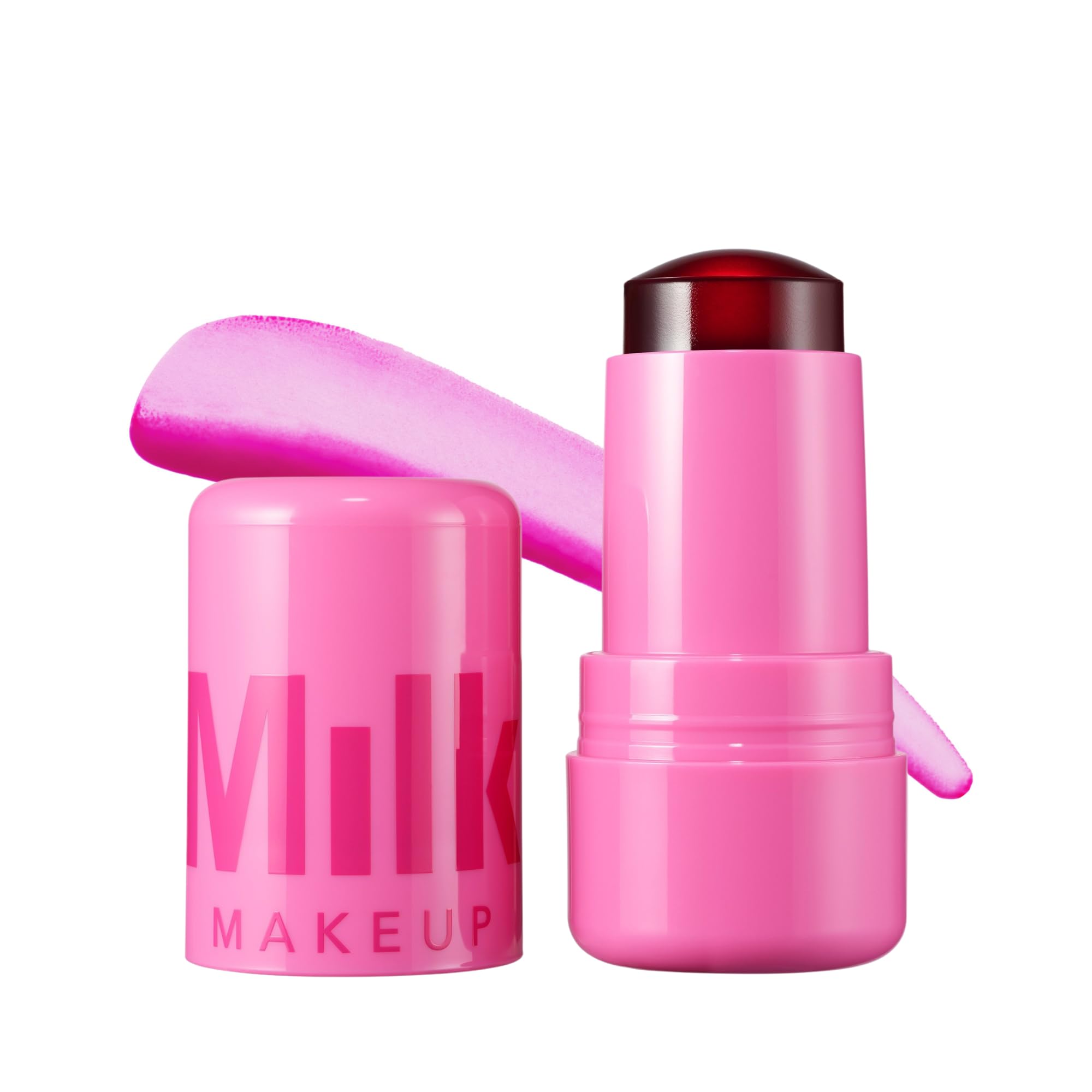 Milk Makeup Cooling Water Jelly Tint, Burst (Poppy Pink) - 0.17 oz - Sheer Lip & Cheek Stain - Buildable Watercolor Finish - 1,0