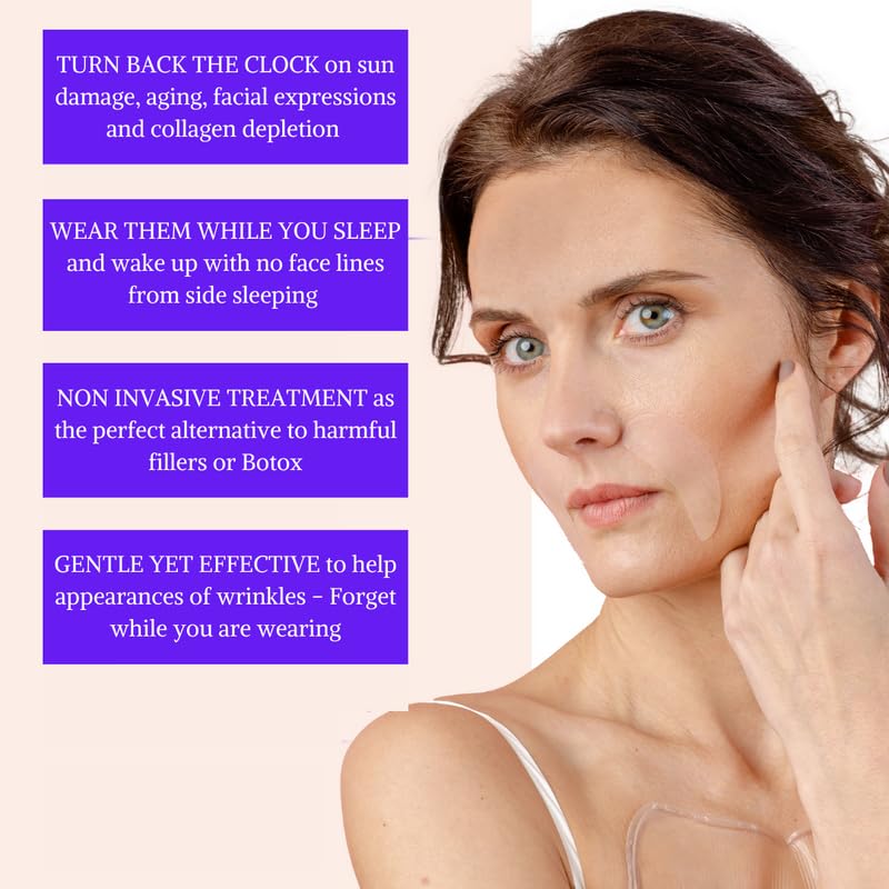 Blumbody Face Wrinkle Patches - Anti Wrinkle Facial Patches To Smooth Smile Lines - Non-Silicone Face Patches Wrinkles Tape For