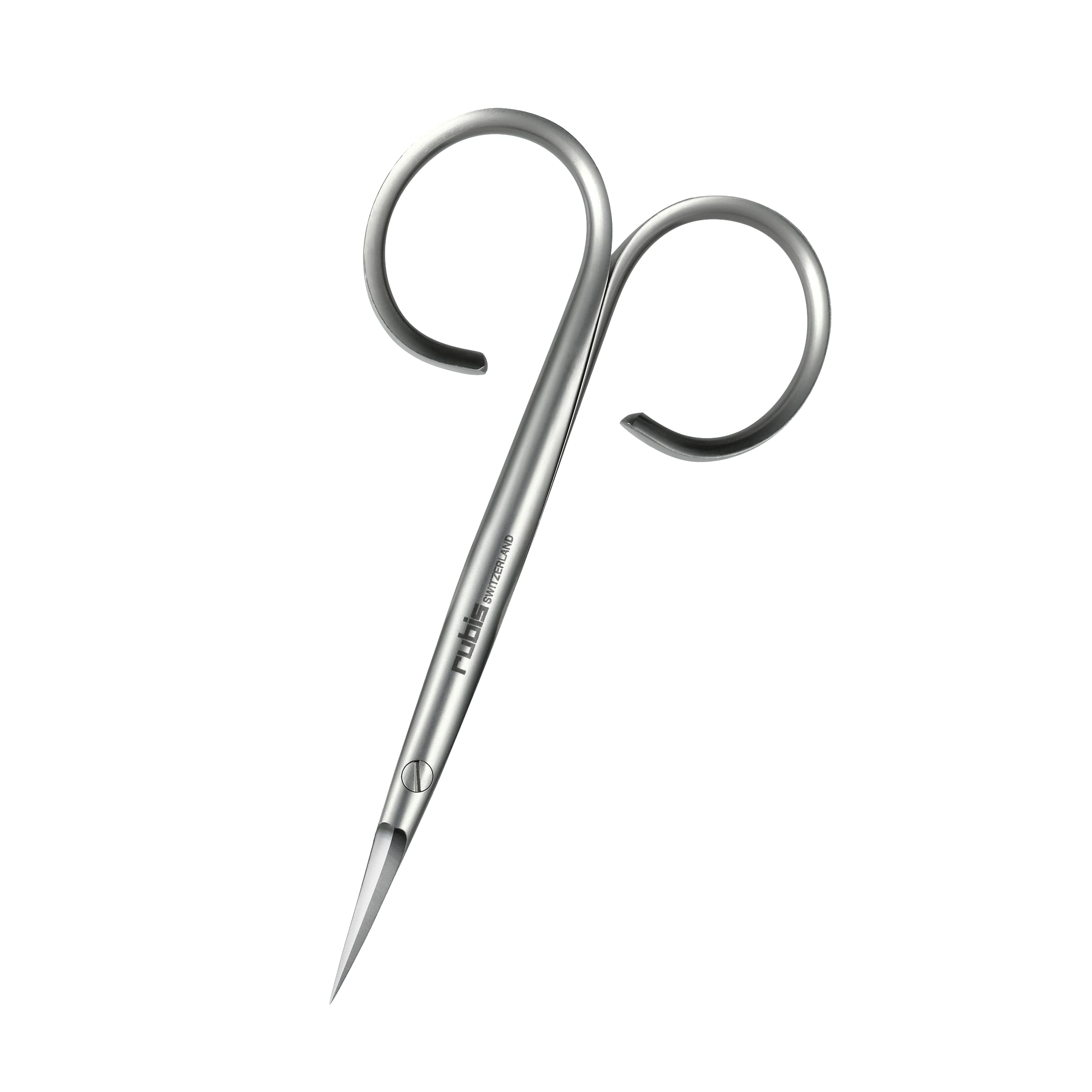 Rubis Stainless Steel Cuticle Scissors for Precise Fingernails and Cuticles, 1F002, Silver,Rubis Switzerland Swiss Made World Re