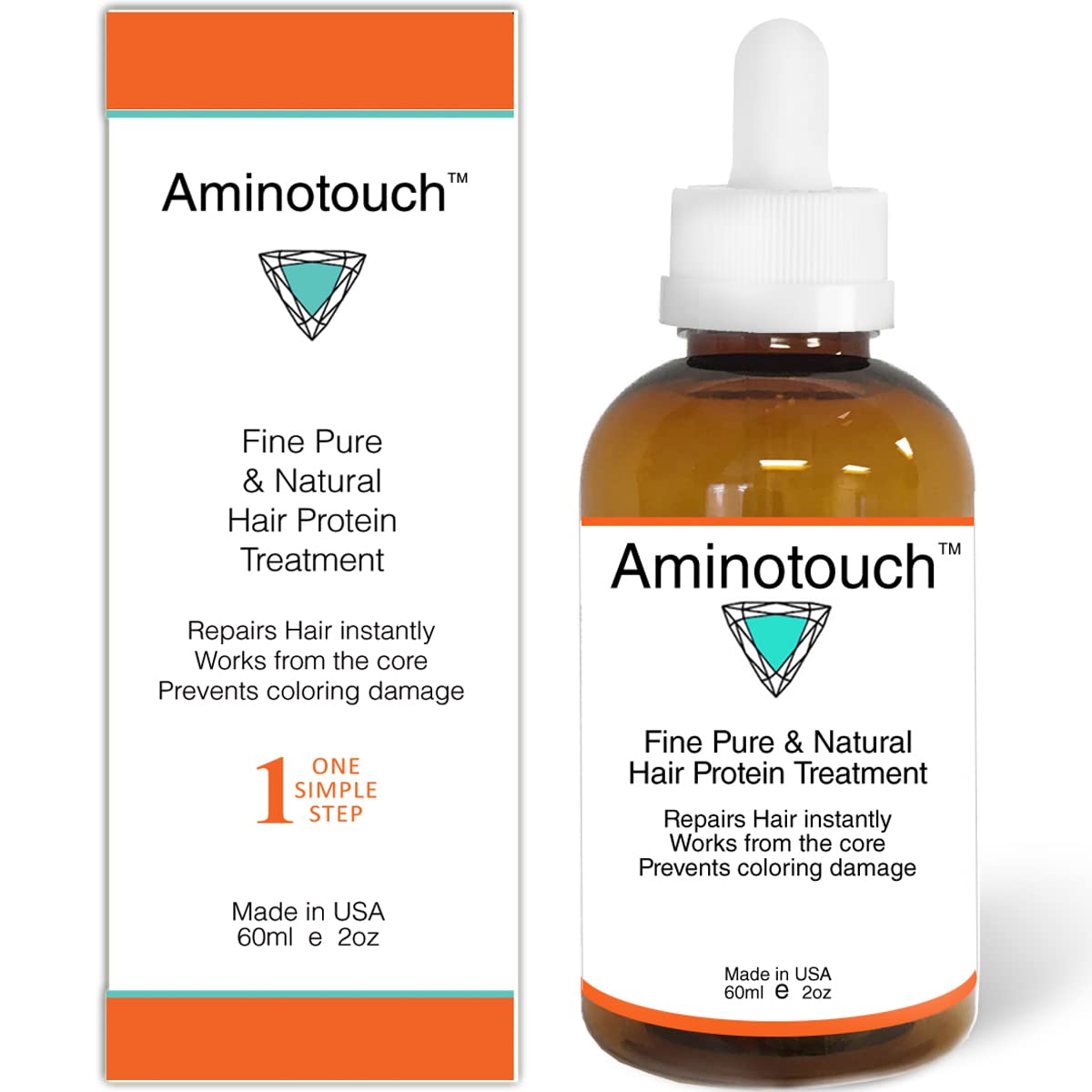 Aminotouch Natural Pure Protein Treatment - Collagen and Keratin Rescue Shot for Long Hair Growth, Damage Repair, Split Ends Pre