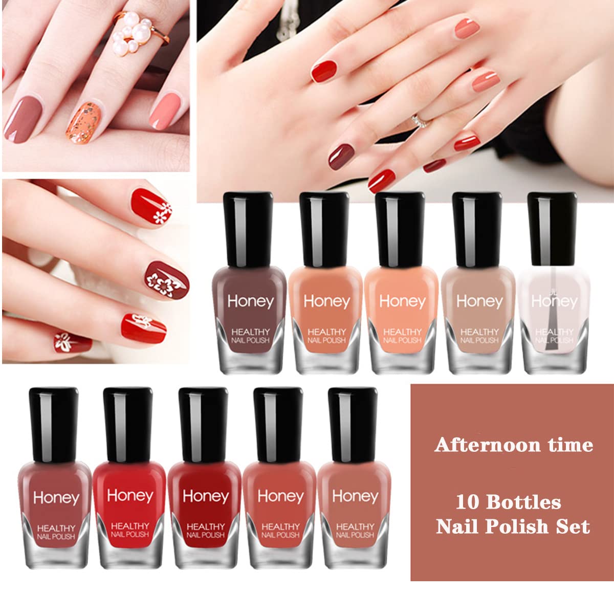 Tophany Non-Toxic Nail Polish Set, Easy Peel Off & Fast Dry, Eco-Friendly & Organic Water Based Nail Polish for Women & Teens