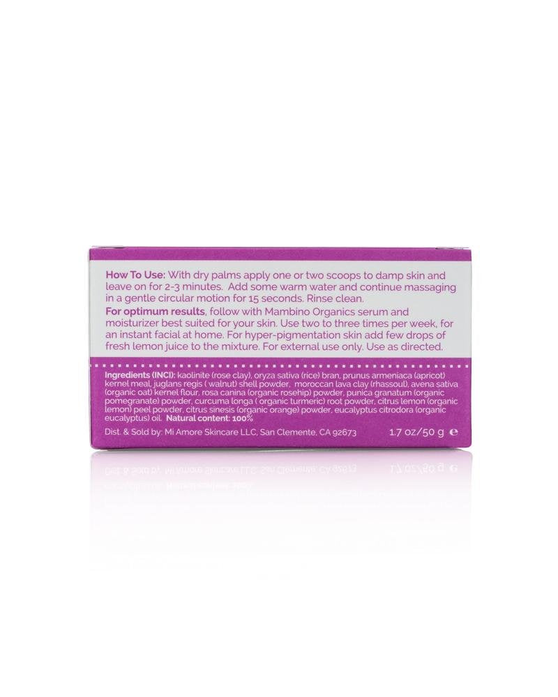 Mambino Organics Fresh Glow 3-In-1 Face Scrub - All Natural Exfoliating Face Wash 1.7 Ounces (2-PACK)