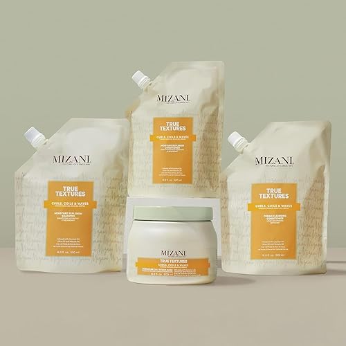 Mizani True Textures Moisture Replenish Conditioner  Moisturizes & Defines Curls  Silicone & Paraben-Free  For Curly Hair  16.9