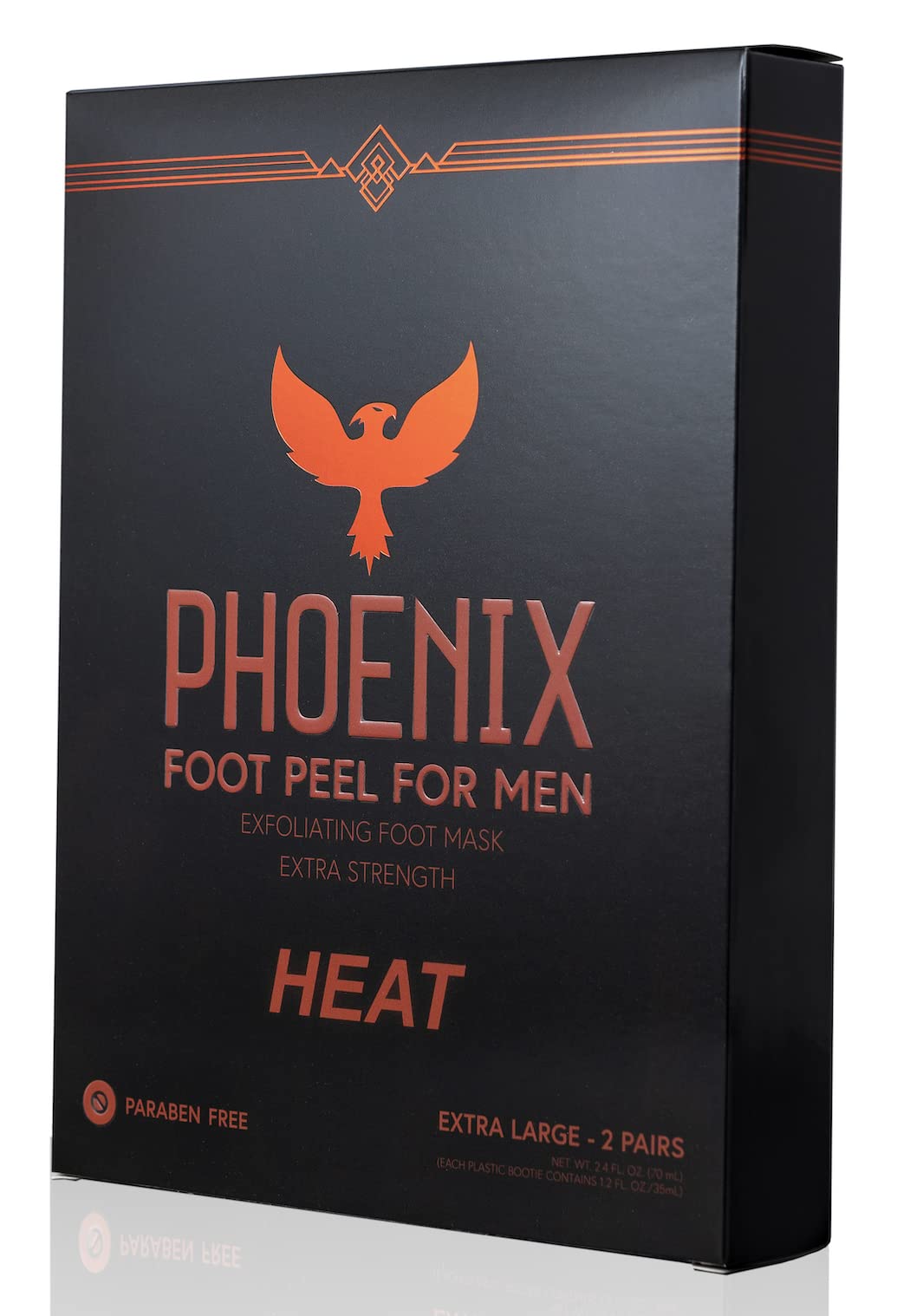 (Pack of 2) Phoenix Foot Peel for Men - Extra Large - Extra Strength - Cinnamon - Exfoliating Dry Feet Treatment - Callus Remove
