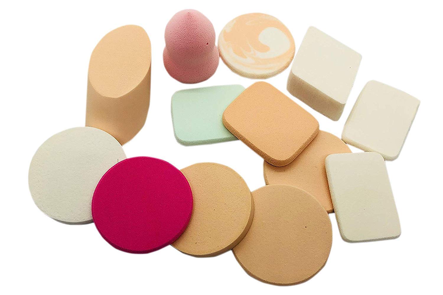 EsKube Multicolour Make Up Beauty Blender Sponge Puff For Powder, Concealer And Foundation Application (Color And Design As Per 