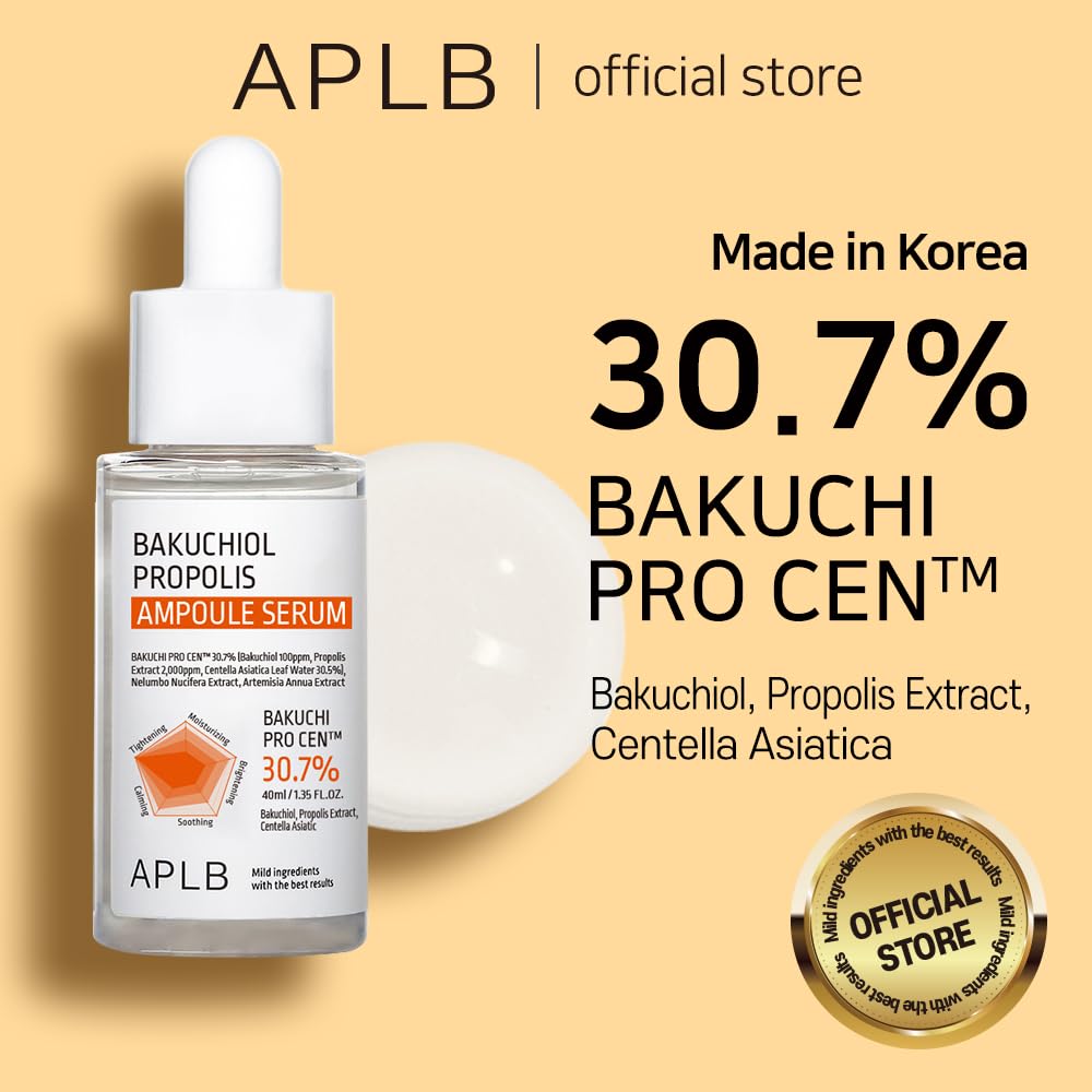 APLB Bakuchiol Propolis Ampoule Serum | BAKUCHI PRO CEN 30.7% 1.35 FL.OZ/Korean Skincare, Wrinkle care, Elasticity care, Revital