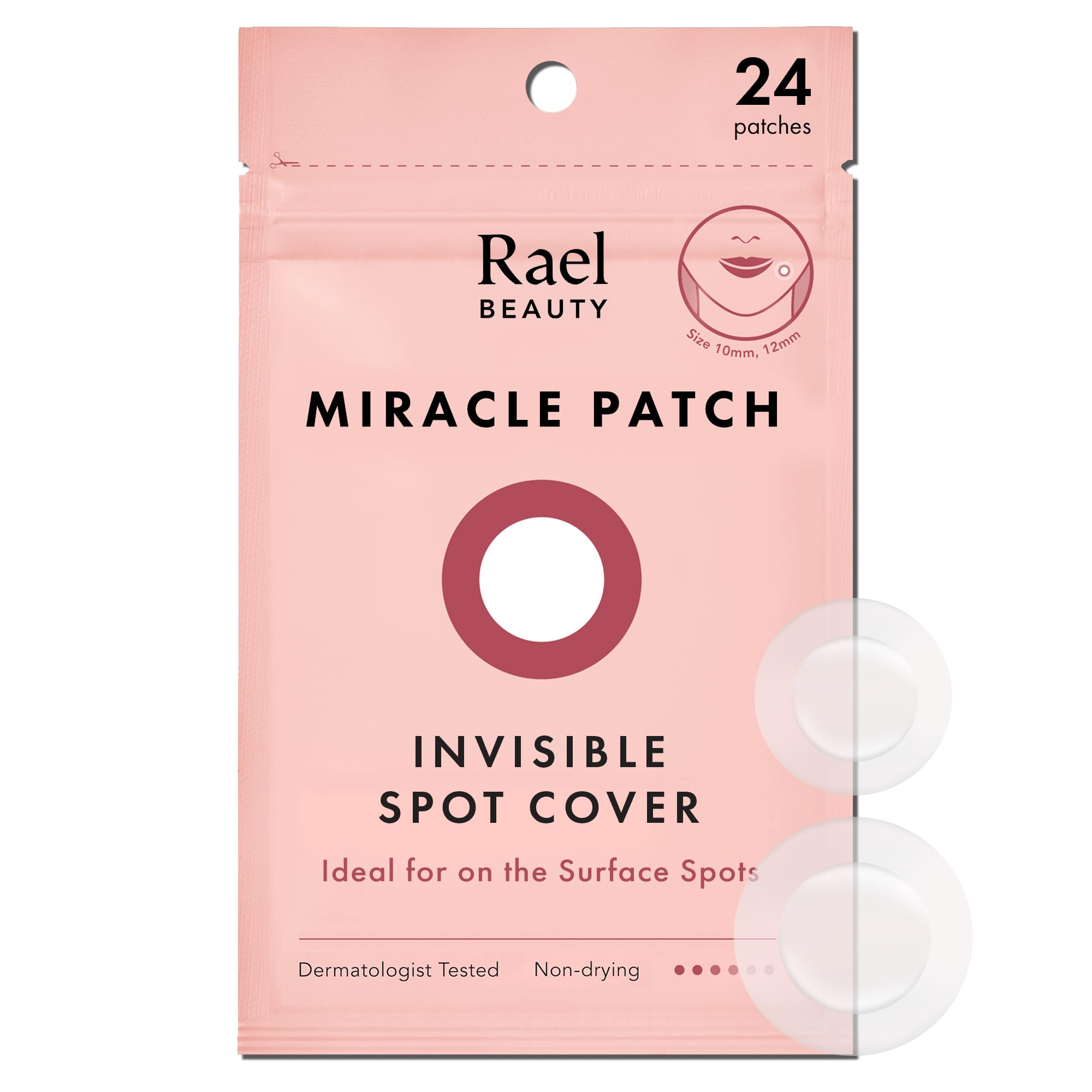 Rael Pimple Patches, Miracle Invisible Spot Cover - Hydrocolloid Acne Pimple Patches For Face, Blemishes And Zits Absorbing Patc