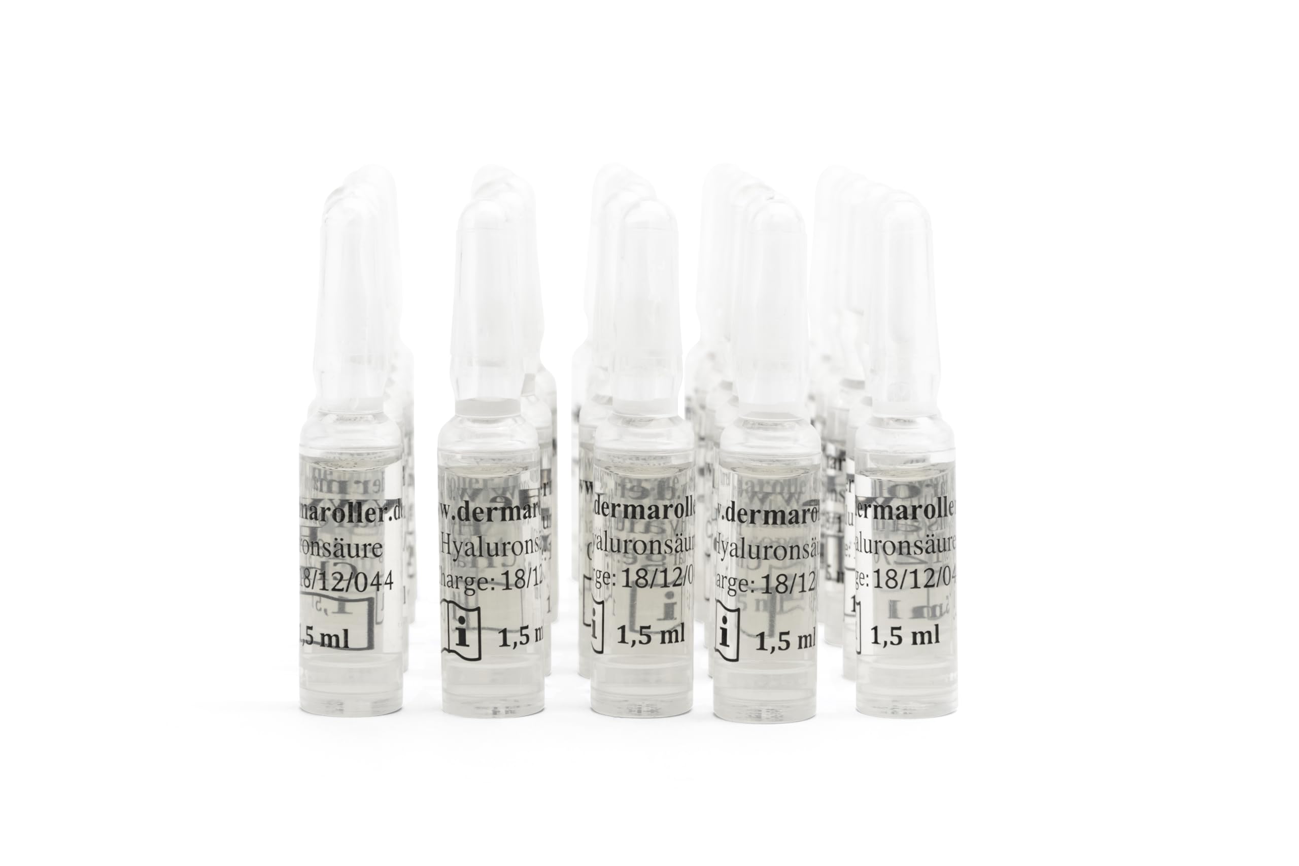 Dermaroller Hyaluronic Moisture Acid Ampoules Serum, 30 Pc of 1.5 ml Tubes