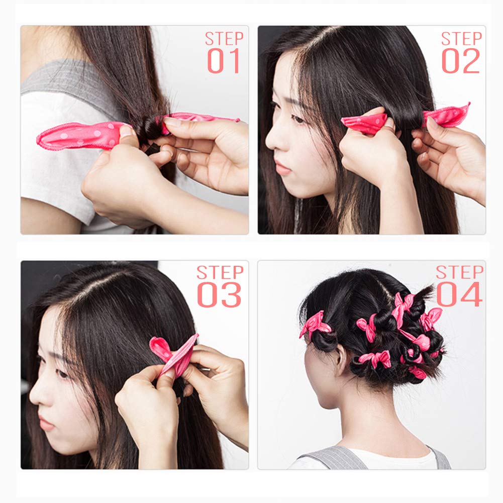 40 Pieces Soft Sleep Hair Rollers Pillow Sponge Rollers Stain No Heat Foam Hair Rollers Overnight Hair Rollers