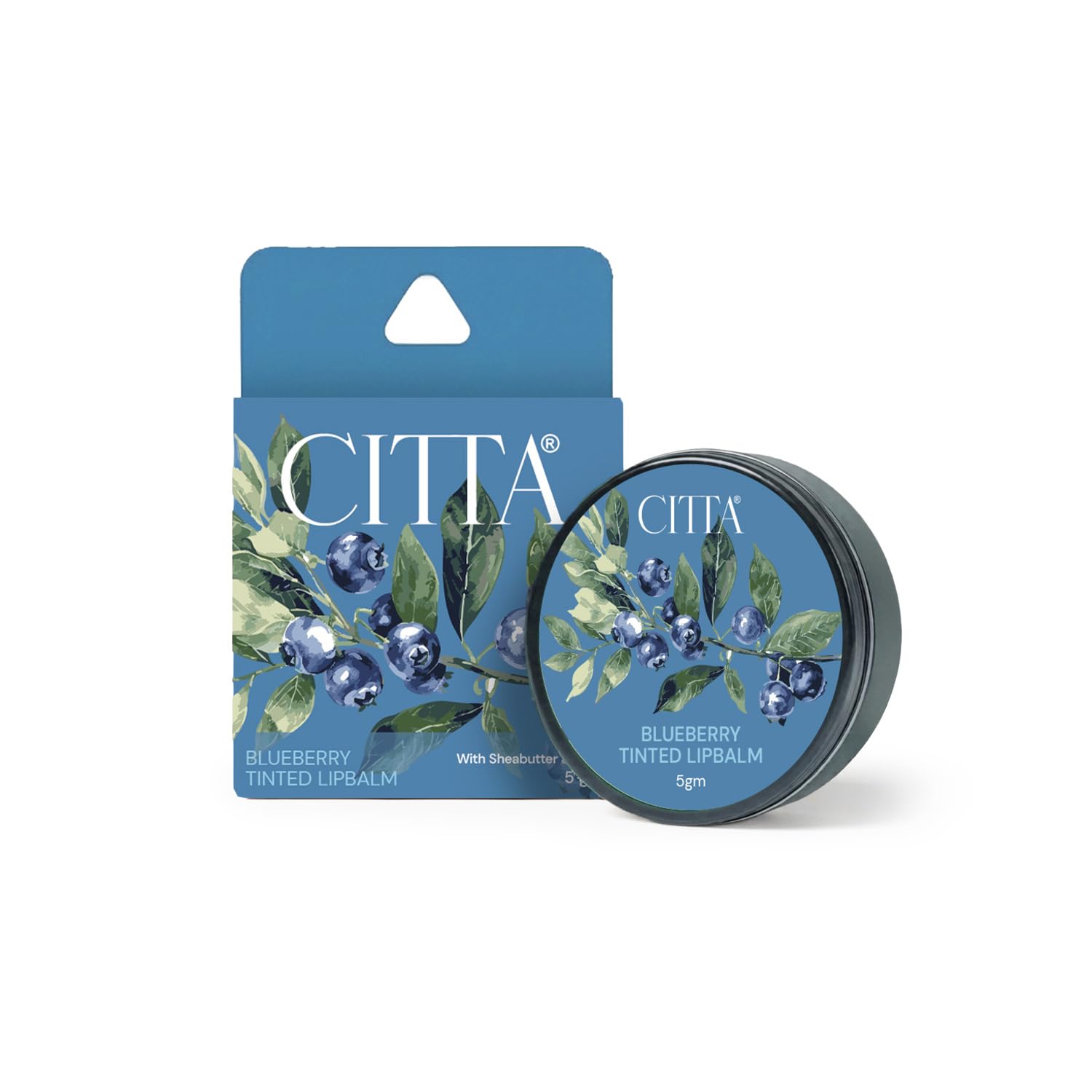 Citta Blueberry Lip Balm 5G | Sheer Hydrating Lip Balm | Antioxidant Protection | Daily Use | Lightweight Under Lipstick