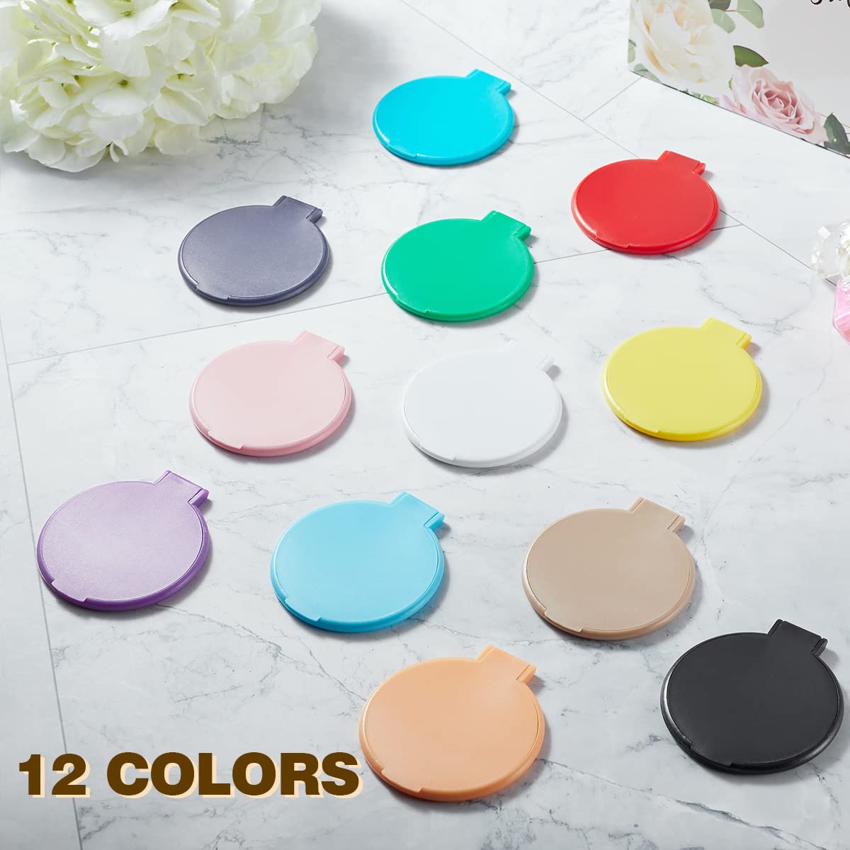 Getinbulk Compact Mirror Bulk, Small Makeup Mirror For Purse, Set Of 12 (12 Colors)