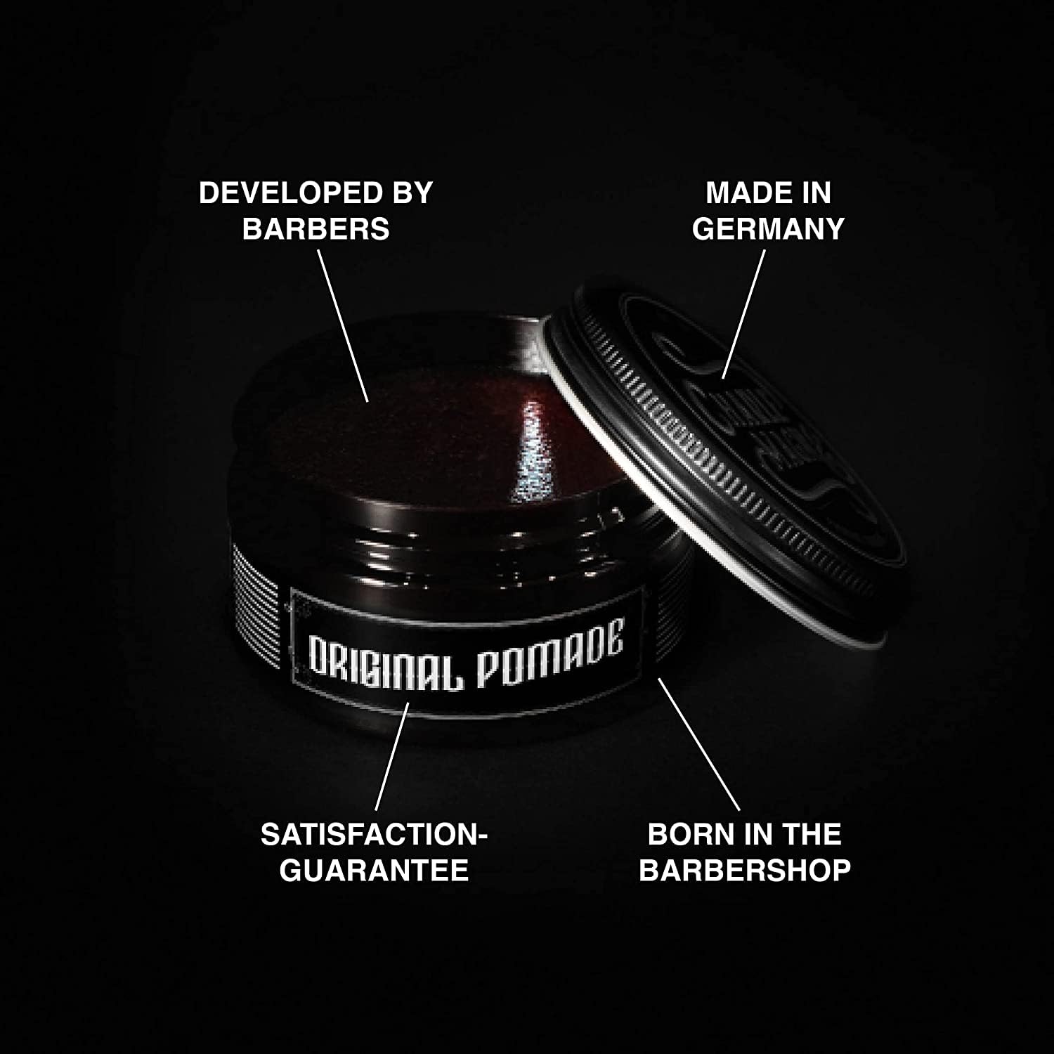 Charlemagne Original Pomade - Hair Pomade for Men - Developed by Barbers, Made in Germany - Perfect Hold & Shiny Finish - Hair W