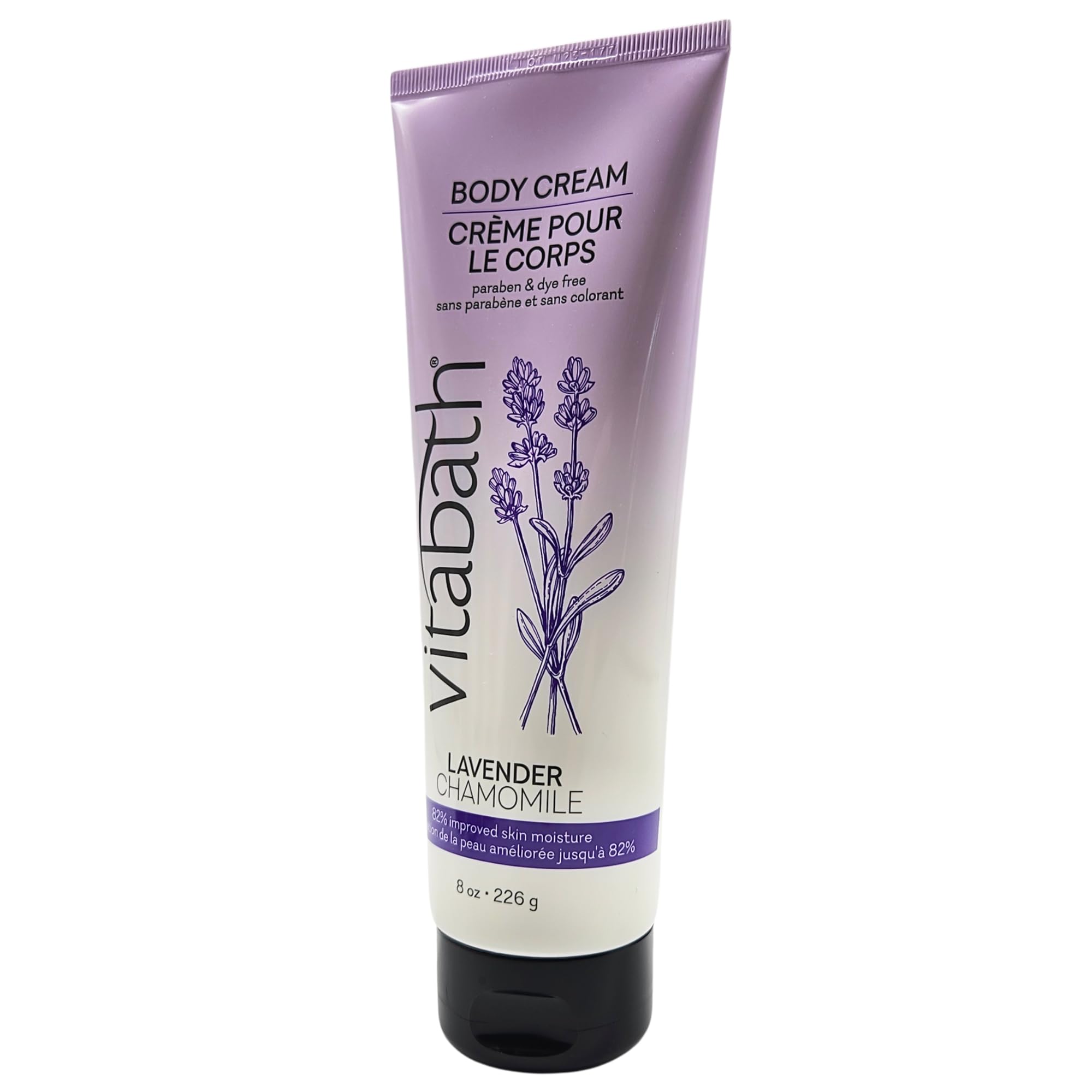 Vitabath Lavender Chamomile Moisturizing Body Cream - Soothing Hydration Vitamin & Nutrient Skin Care - Replenishing All Over Dr