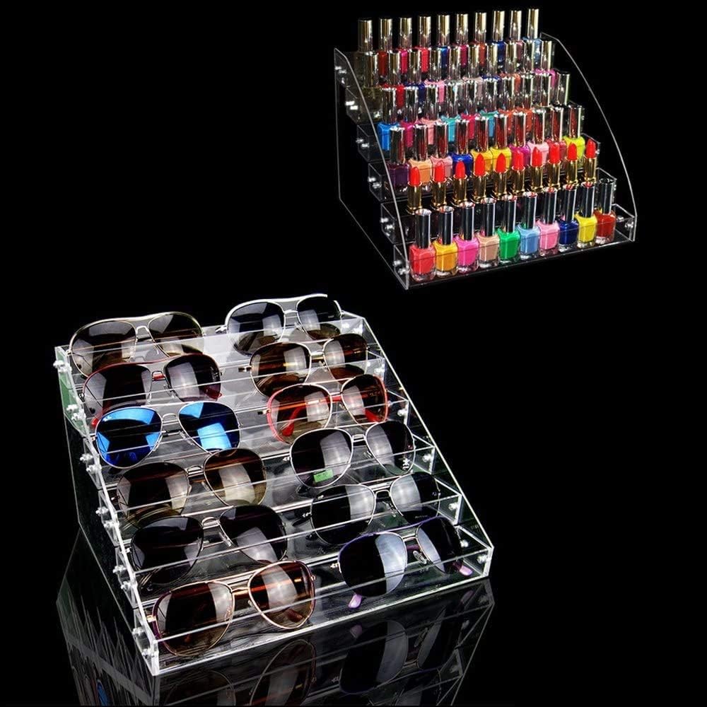 6 Tiers Acrylic Essential Oil Display Rack Nail Polish Organizer Plastic Collection Container for Paints Dropper Bottle Makeup T
