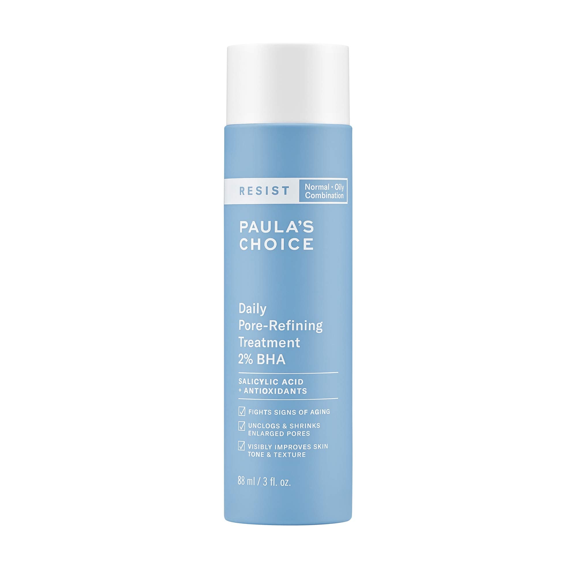 Paula's Choice RESIST Daily Pore-Refining Treatment 2% BHA with Salicylic & Hyaluronic Acid, Blackheads & Large Pore Exfoliant, 