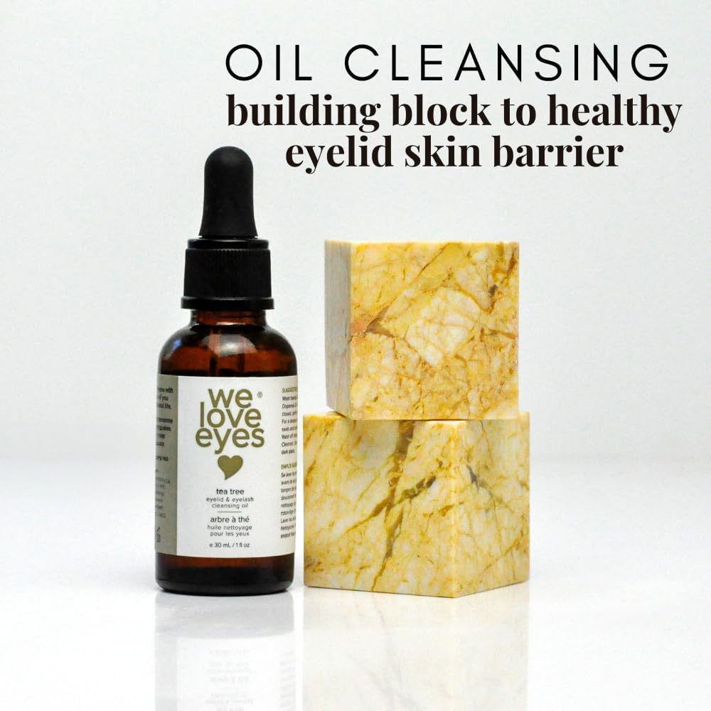 We Love Eyes - Natural Eyelid Cleansing Oil With Tea Tree - Allergen Removal - Preservative-Free - Australian Tea Tree Oil - 30M