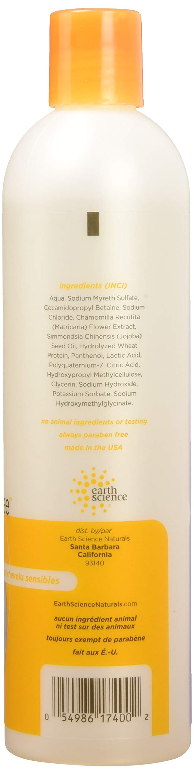 Earth Science Fragrance Free Shampoo with mild coconut-based cleansers for sensitive scalp & hair - 12 oz. (Pack of 2)