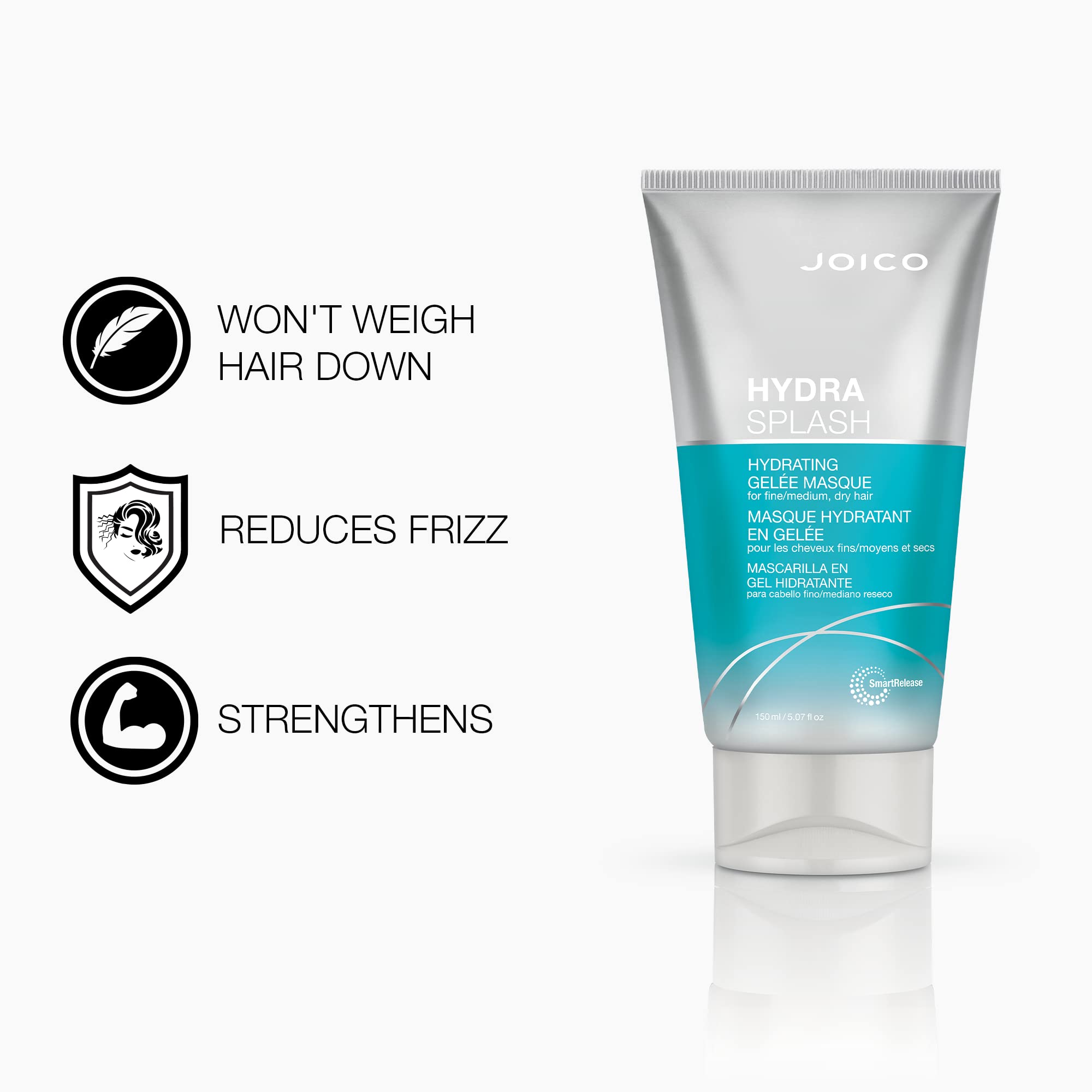 HydraSplash Hydrating Gel  e Masque | For Fine, Medium, Dry Hair | Replenish Hydration | Boost Shine | With Sea Kelp & Coconut W
