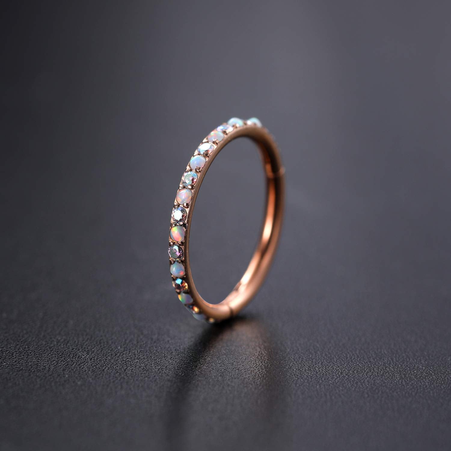 16g Cartilage Hoop Earring - Nose Ring, Tragus, Daith, Helix, Forward Helix, Rook, Snug Piercing Jewelry - 6mm Rose Gold