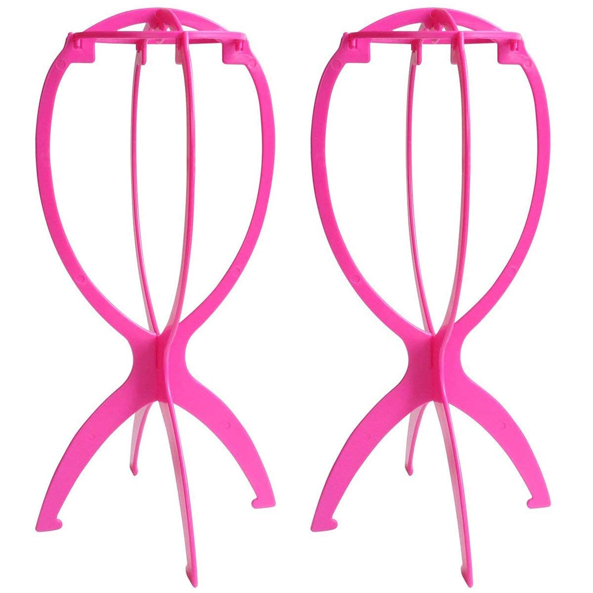 Dreamlover 2 Pack Short Wig Stands for Wigs, 14.2 Inches Portable Collapsible Wig Dryer, Durable Wig Display Tool, Travel Wig St
