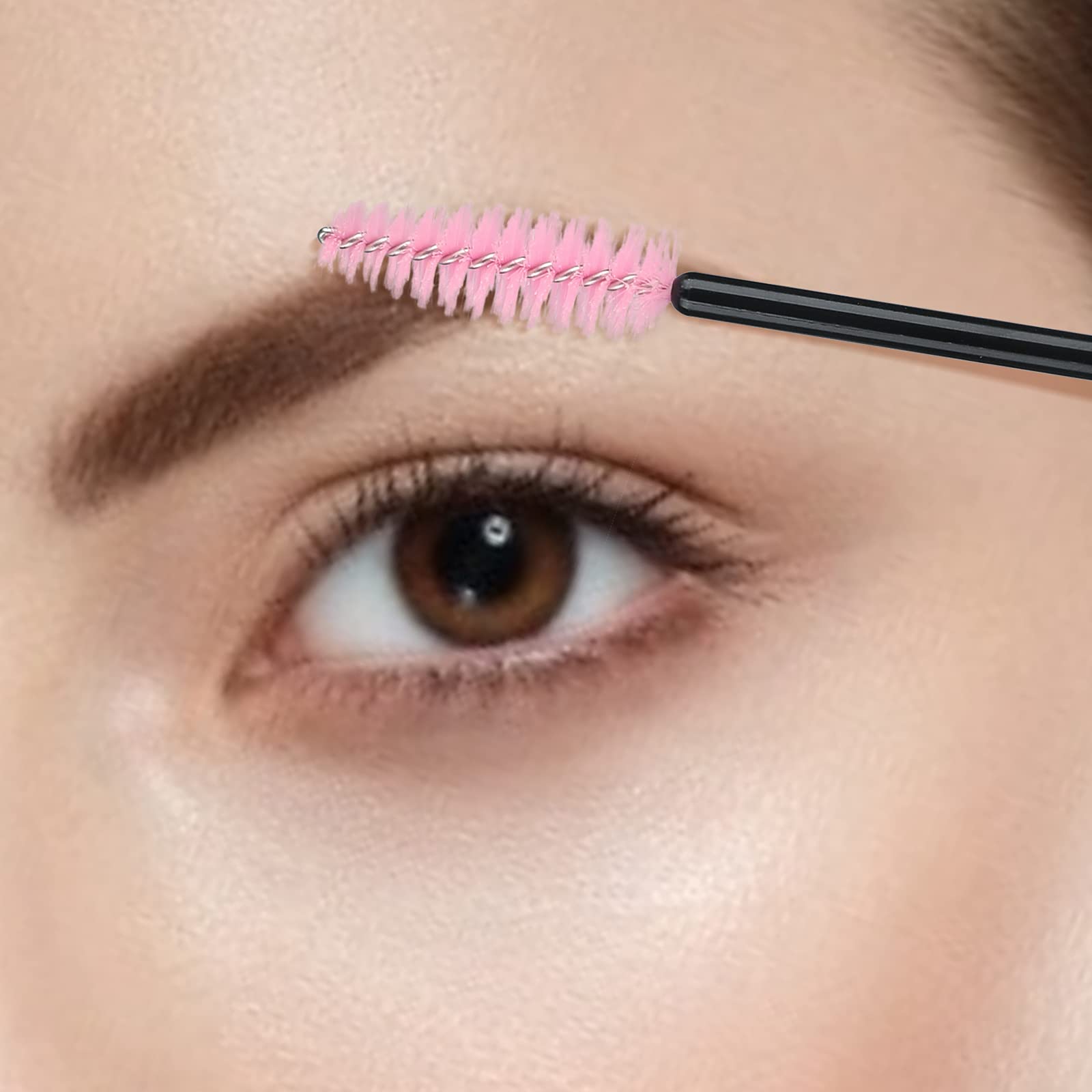 G2Plus 100 Pcs Disposable Eyelash Mascara Brushes, Mascara Wands Applicator Makeup Kits, Eyelash Spoolies Eyelashes Brush For Ey