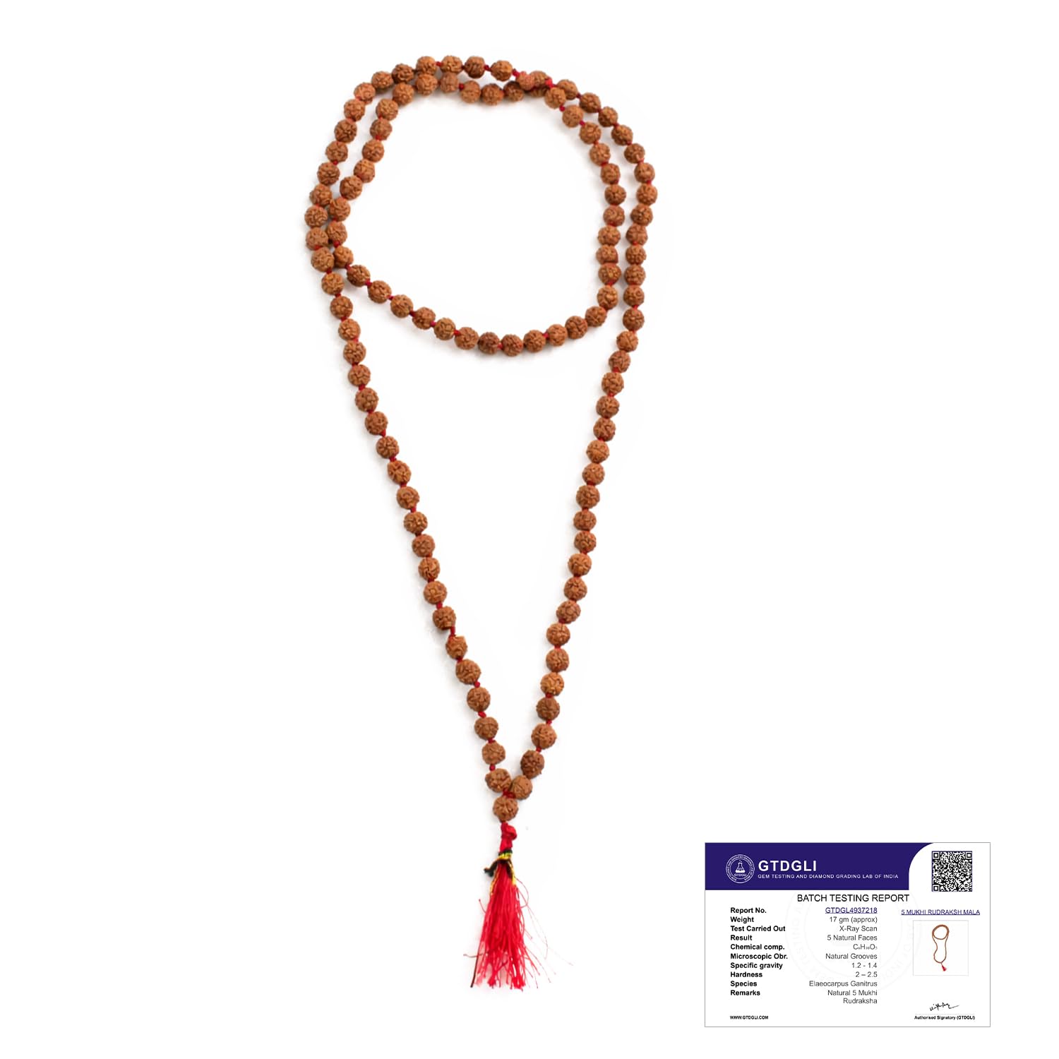 Astrotalk 5 Mukhi Rudraksha Mala 108+1 Beads | Certified 7mm Beads | Spiritual Protection, Focus & Positivity | Lord Kalagni Rudra Blessings | Rudraksha Mala Original for Men & Women
