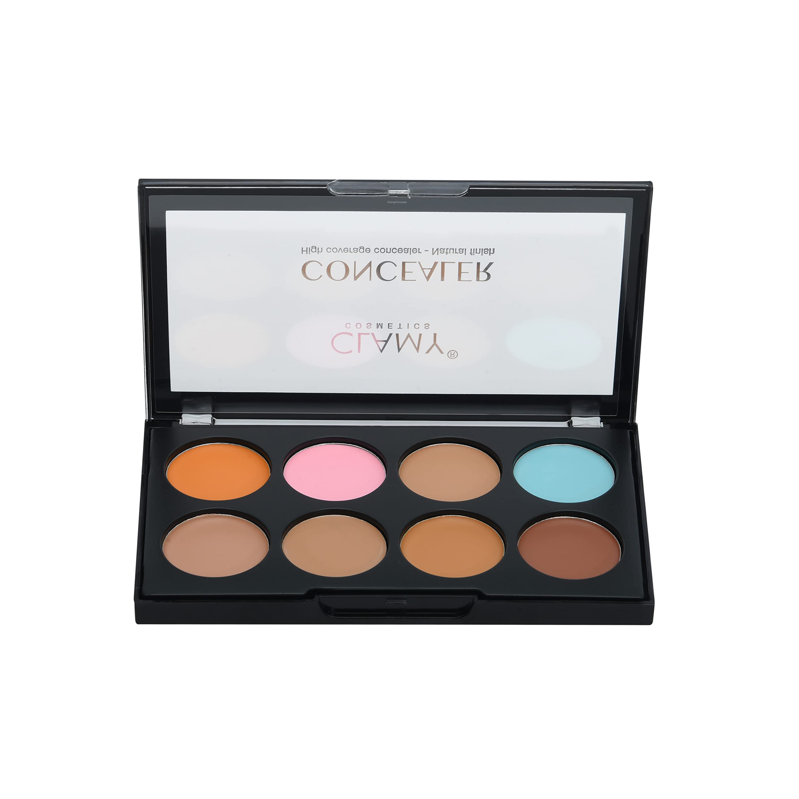 Clamy 8 Color Creamy Texture Concealer Palette | Light Weight MultiPurpose Concealer Color Corrector Palette 12G (Shade 1)