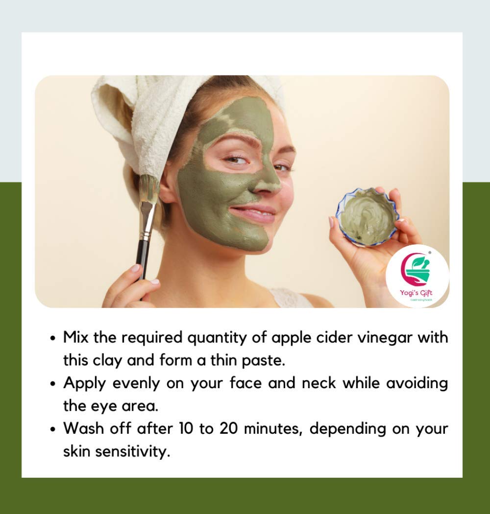 French Green Clay Powder 8 Oz | Deep Facial Cleanser | For Skin Softening And Face Care | Natural Detoxifies Body | Argile Verte