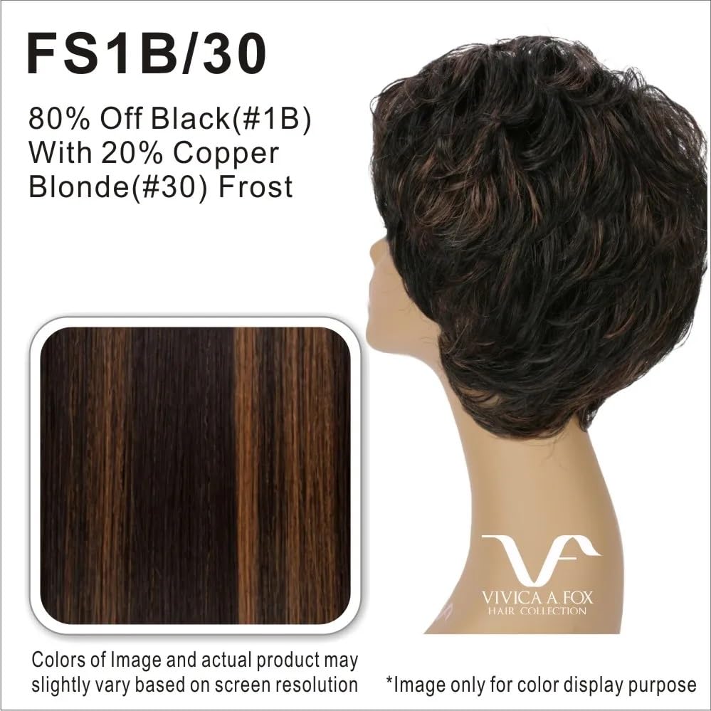Vivica A. Fox H222-V Premium Human Hair, Ps Cap Wig In Color Fs1B30