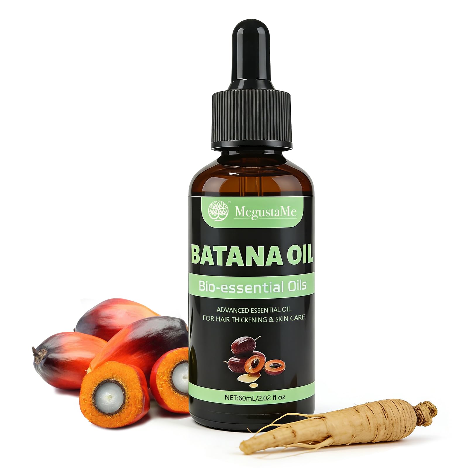 MegustaMe Batana Oil for Hair Growth  Natural BioEssential Oil for Hair Thickening, Scalp Nourishment & Skin Care, Strengthens