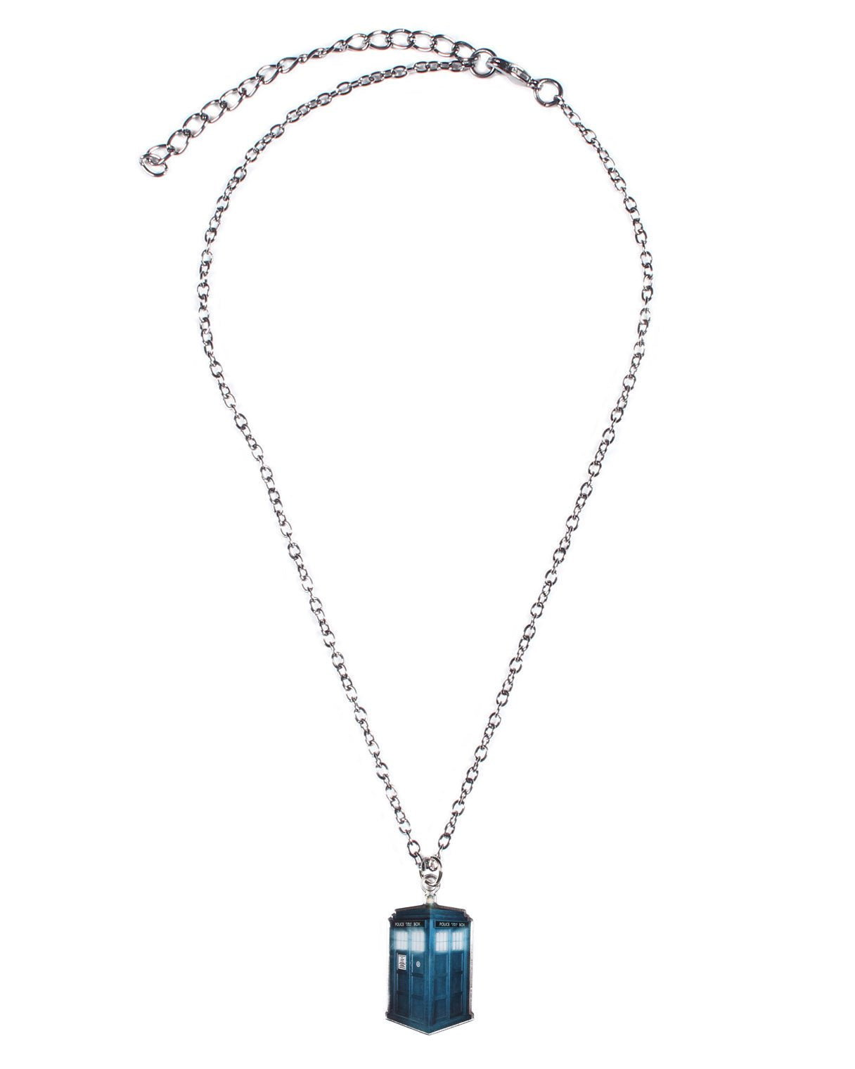 Doctor Who Photo Printed Stamp Cut Tardis Necklace