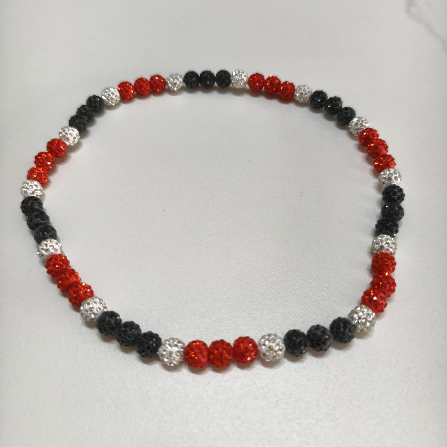 EXPHAIN Orioles Baseball Necklace For Men Women Baseballer Inspired Beaded Necklaces Unisex Rhinestone Discoball Necklaces Jewel