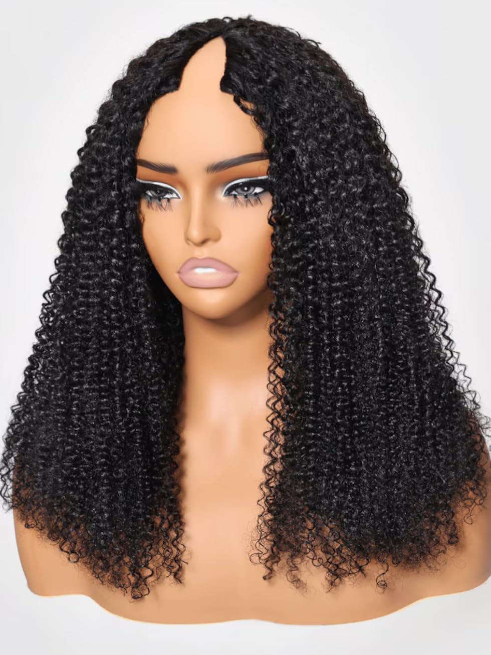 Unice Easicontour V Part Wigs Human Hair Jerry Curly Glueless Wigs Human Hair Clip In Vpart Wig Minimal Leave Out Upgrade U Part