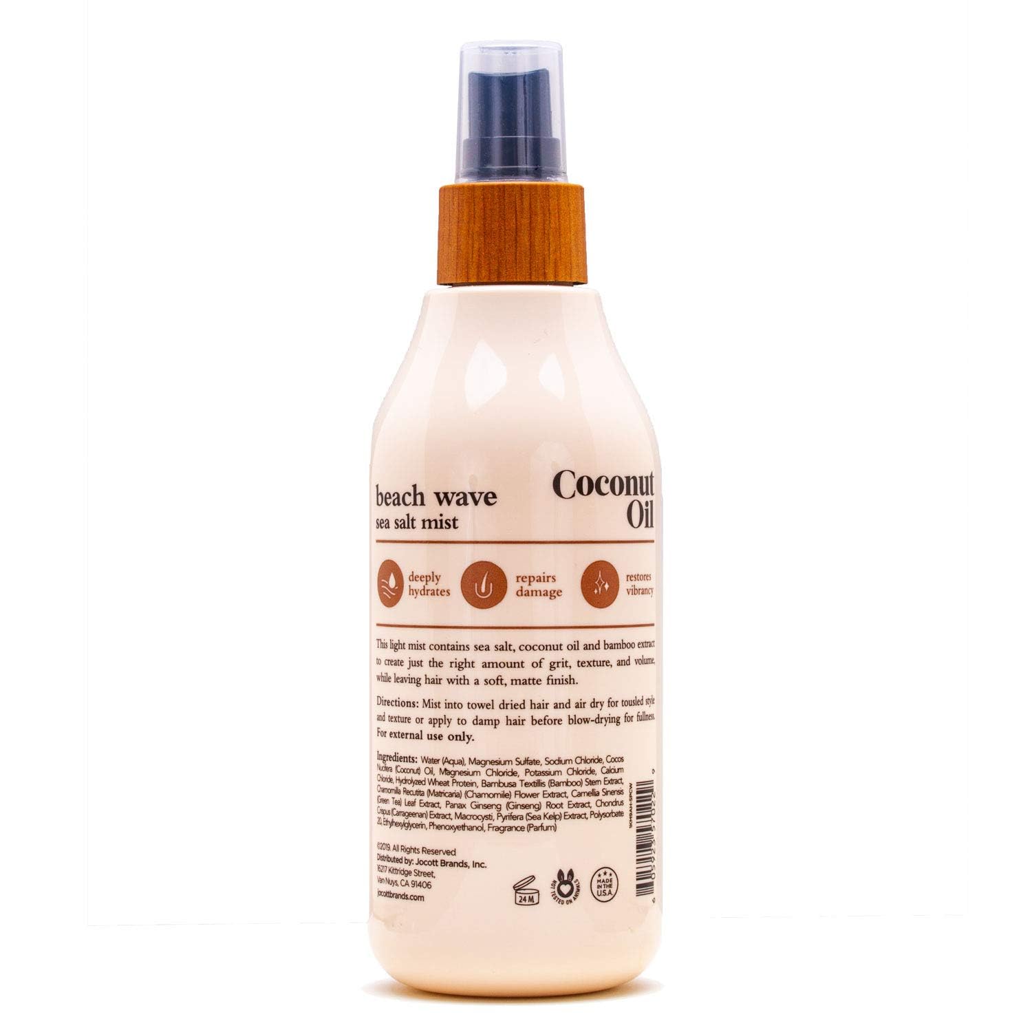 Oliology Coconut Oil Beach Wave Sea Salt Mist Spray - Light Mist Gives Hair Soft Beachy Waves Without Stiffness | Creates Volume