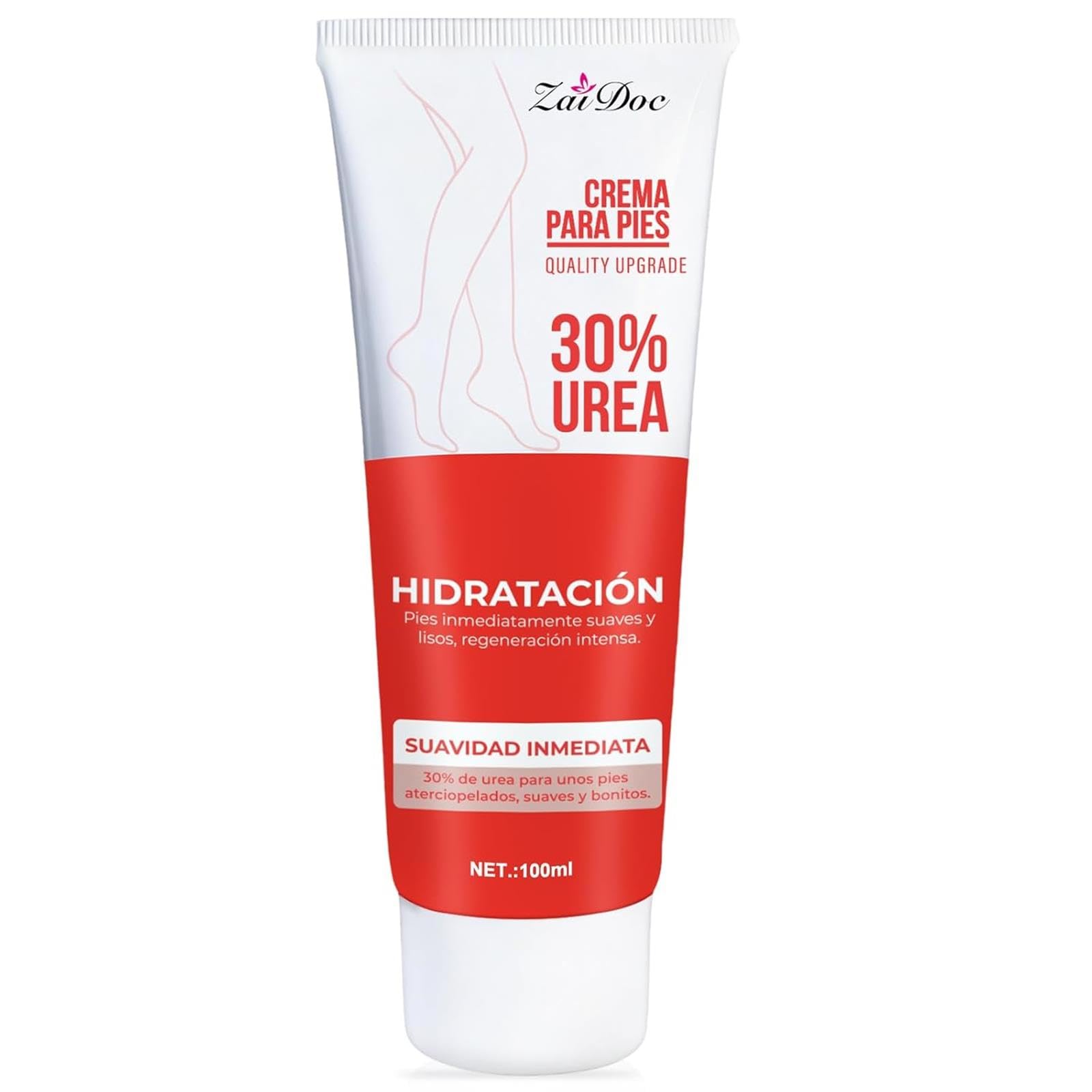 ZAIDOC Urea Cream 30 Percent for Feet 3.38 oz, Foot Cream and Hand Cream Maximum Strength with Hyaluronic Acid, Aloe Vera for De