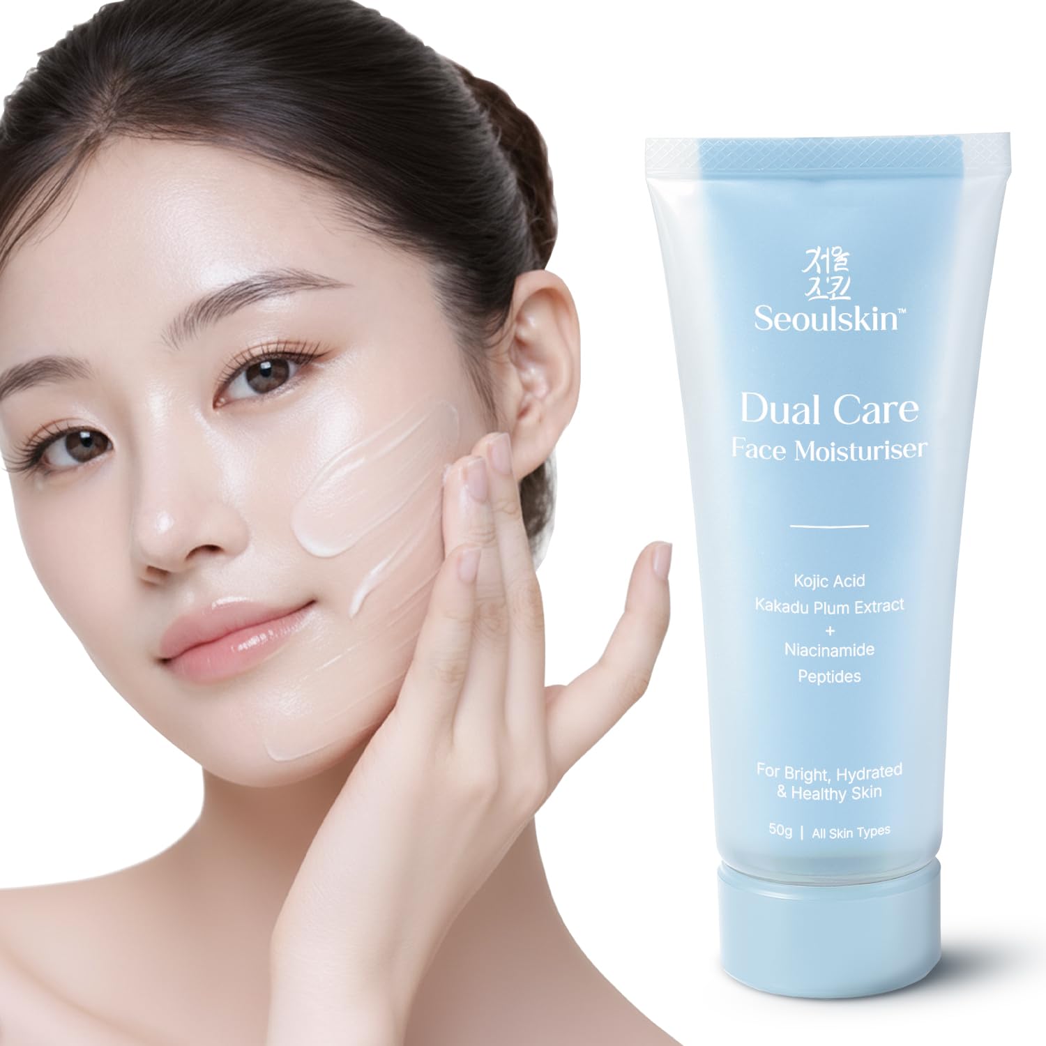 Seoulskin Dual Care Face Moisturizer Cream | 2In1 Face Moisturizer For Women | Lightweight Gel Cream | Brightening & Hydrating