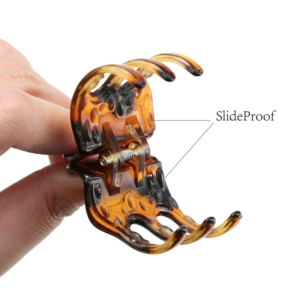 minihope Women's And Girlss Classics 4 Medium Claw Clips, Great for Easily Pulling Up Your Hair,Pefrect for All Hair Types, Pla