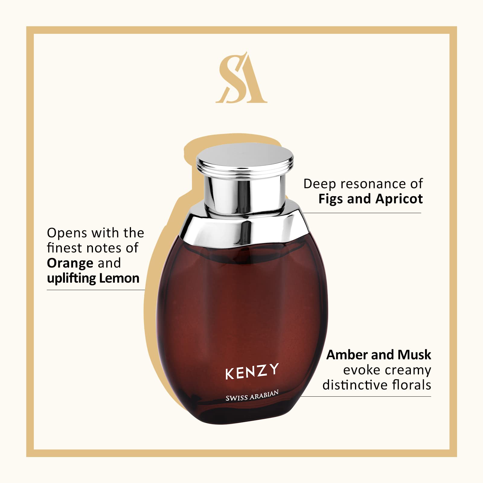 Swiss Arabian Kenzy - Luxury Products From Dubai - Long Lasting And Addictive Personal Edp Spray Fragrance - A Seductive, High Q