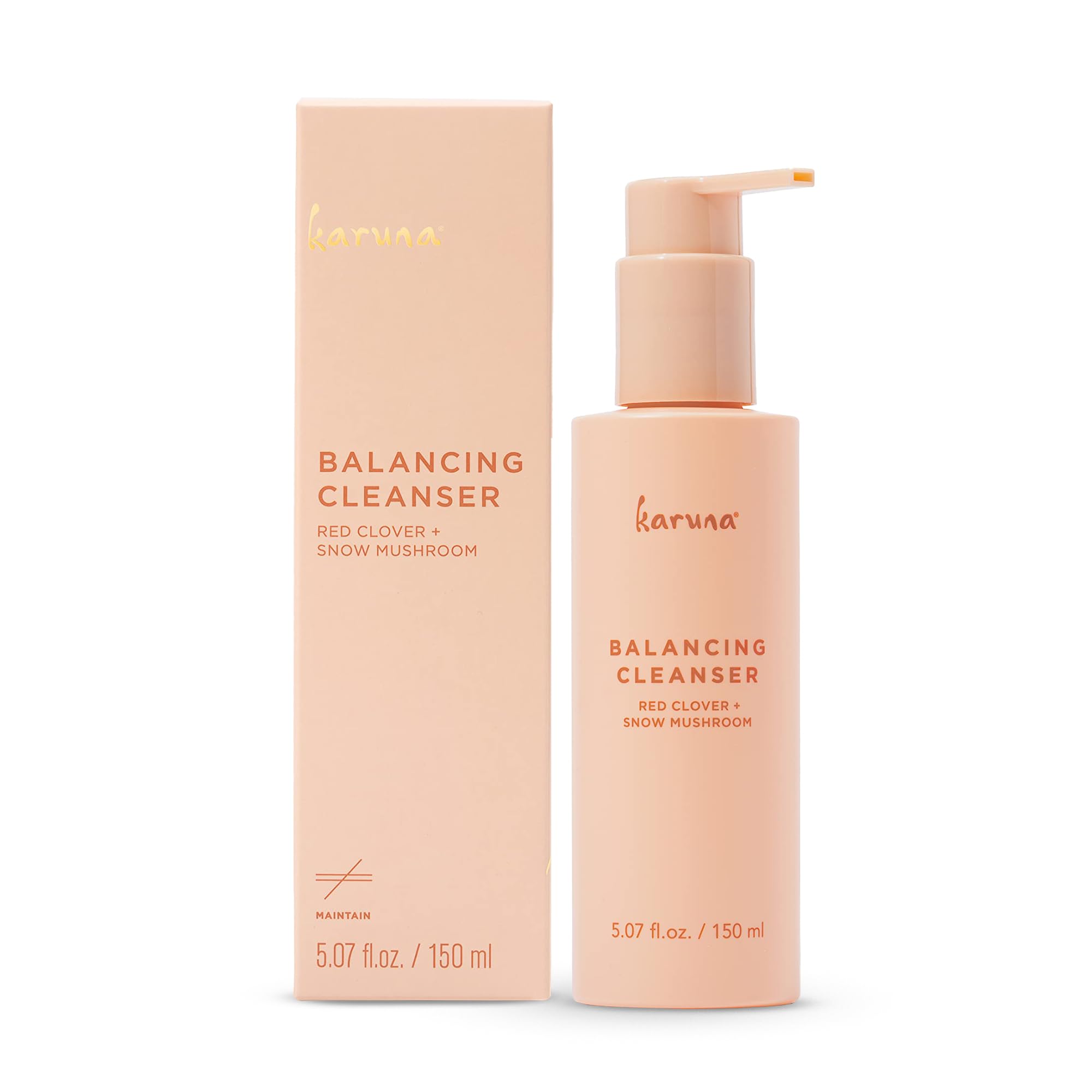 Karuna Balancing Facial Cleanser With Red Clover, Snow Mushroom, Lavender Flower Water, Hydrating, Soothing Foaming Face Wash, F