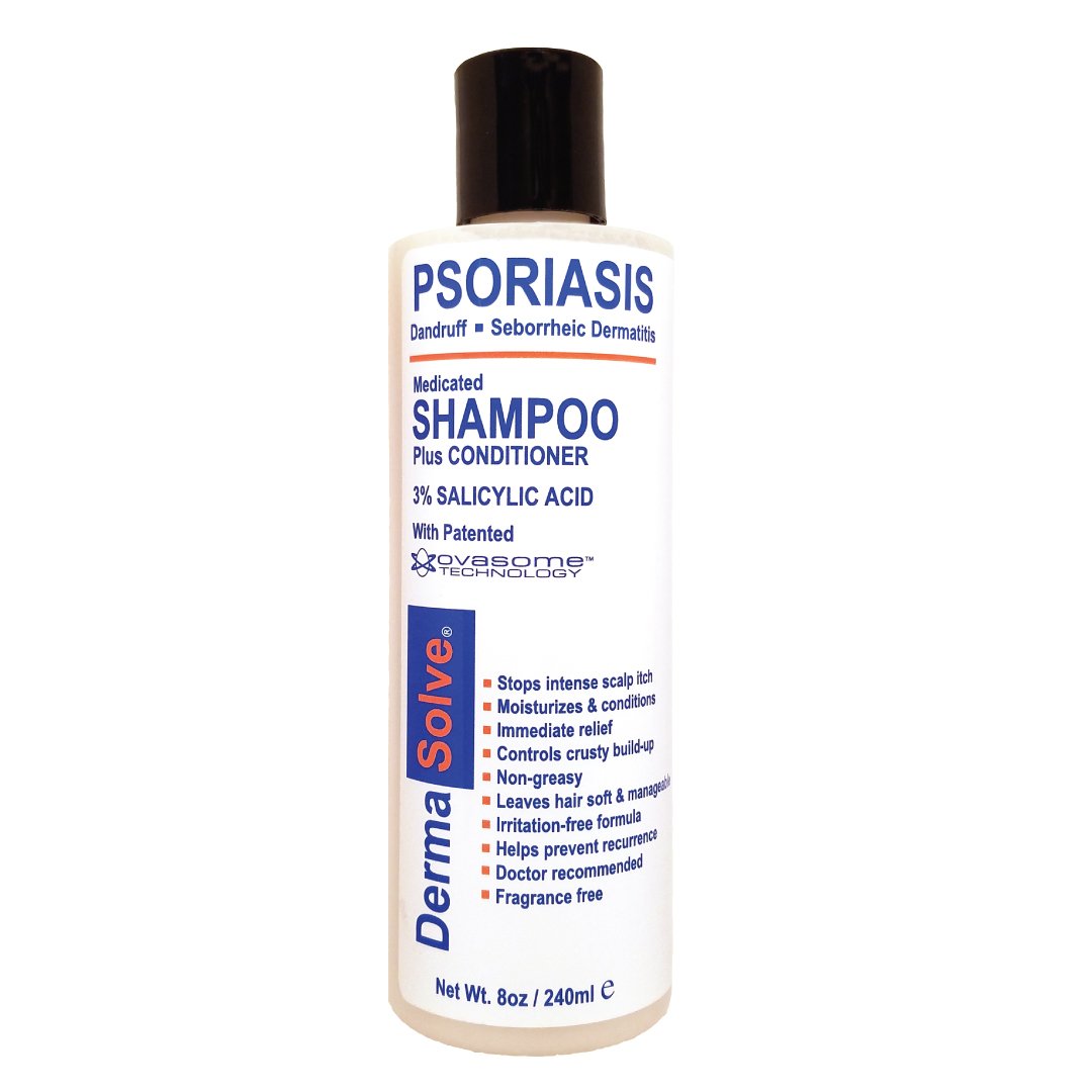Dermasolve Psoriasis, Seborrheic Dermatitis & Dandruff Shampoo plus Conditioner. Naturally Heals Itchy Flakey Inflamed Skin and 