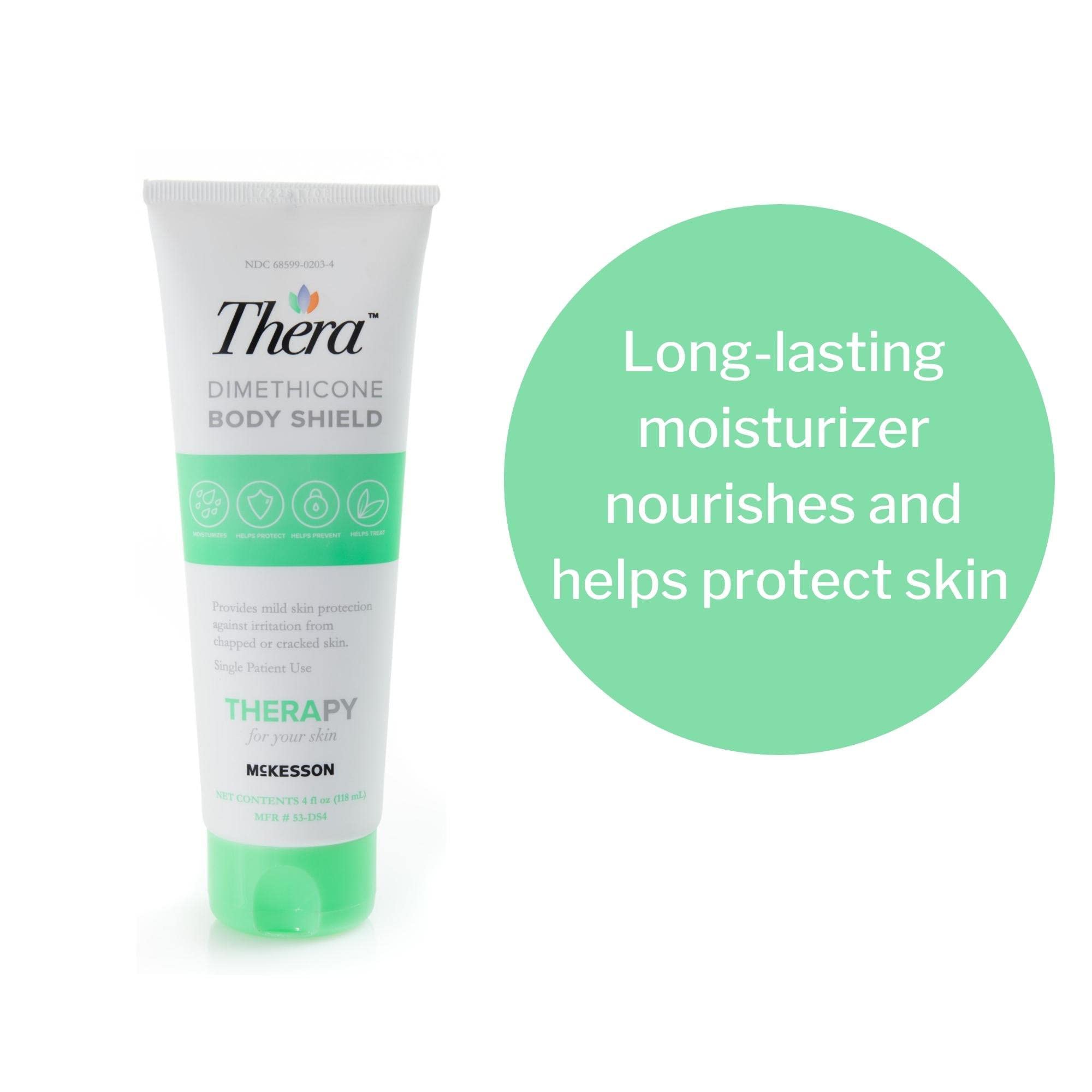 McKesson's Thera Dimethicone Body Shield Barrier Cream - Incontinence Skin Protectant Ointment, Diaper Rash, Scented - 4 oz, 1 C