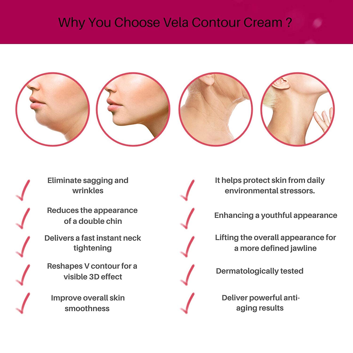 Advanced Neck Treatment Cream and Serum For Women and Men - V line Jawline - Fine Lines - Neck Wrinkles - Adipose Tissue Crepey