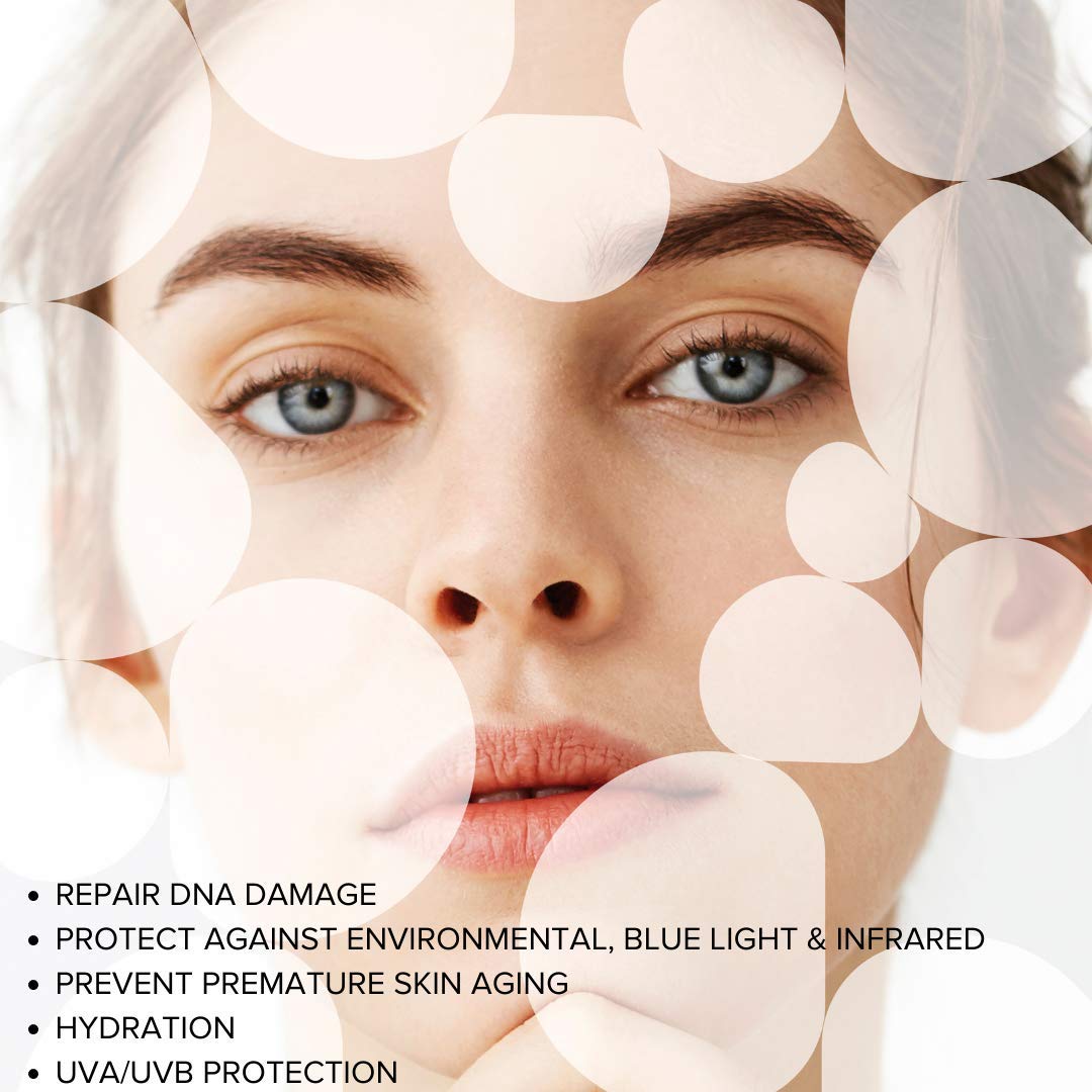 Priori Skincare Tetra Sunscreen Lotion Broad Spectrum SPF 55 Universal Skin Tint, Zinc Oxide Facial Sunscreen, Blue Light Protec
