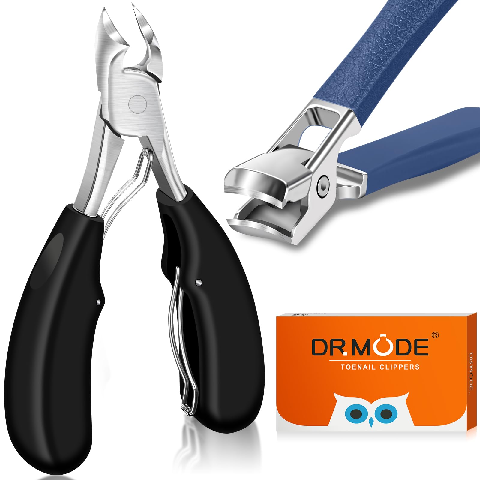 Toenail Clippers for Thick Toenails, DRMODE Heavy Duty Toe Nail Clippers for Thick Ingrown Nails for Seniors with Wide Opening, 