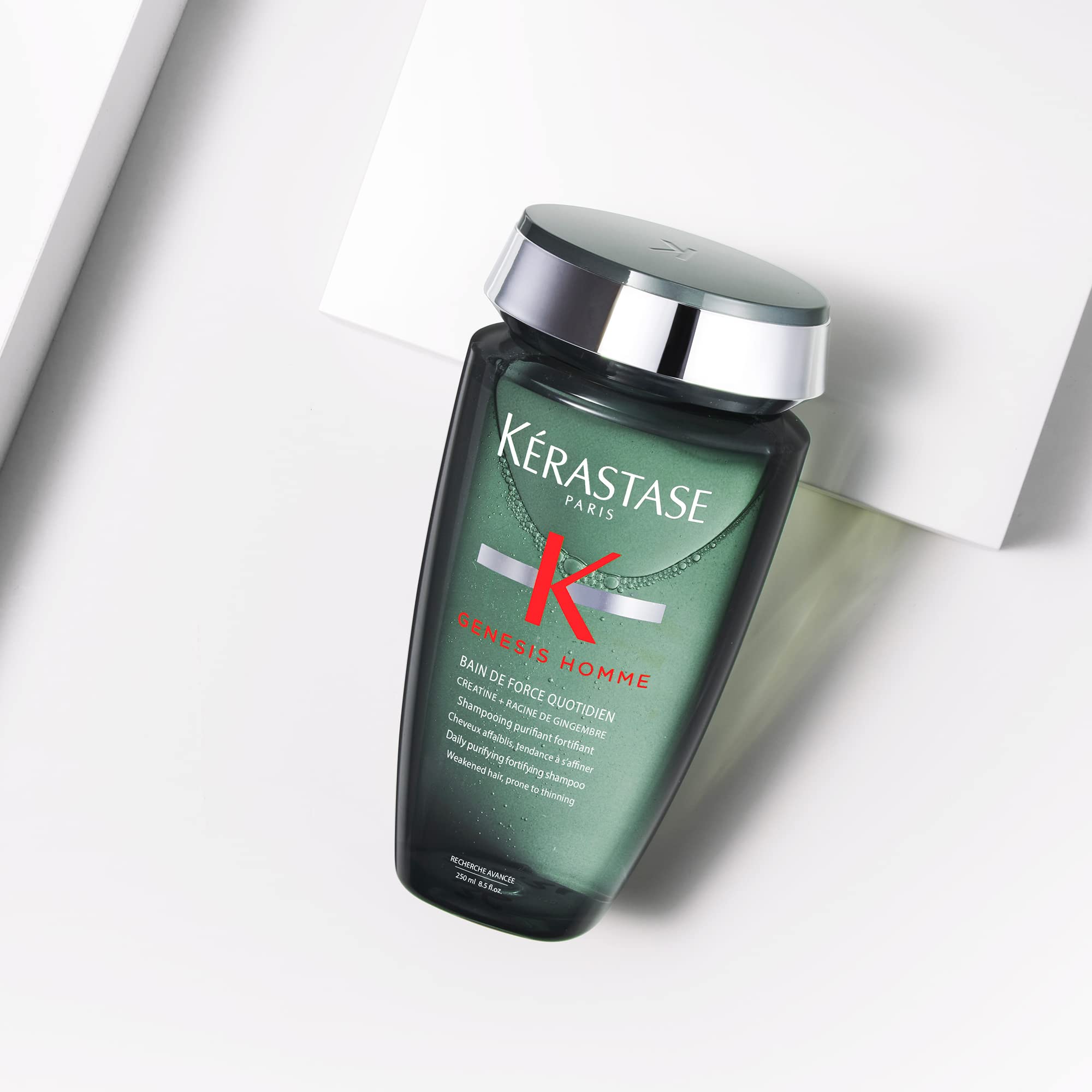 KERASTASE genesis Homme Bain De Force Shampoo For Men  Deep cleansing, cooling, Strengthening & Hydrating  For Scalp, Hair & Bea