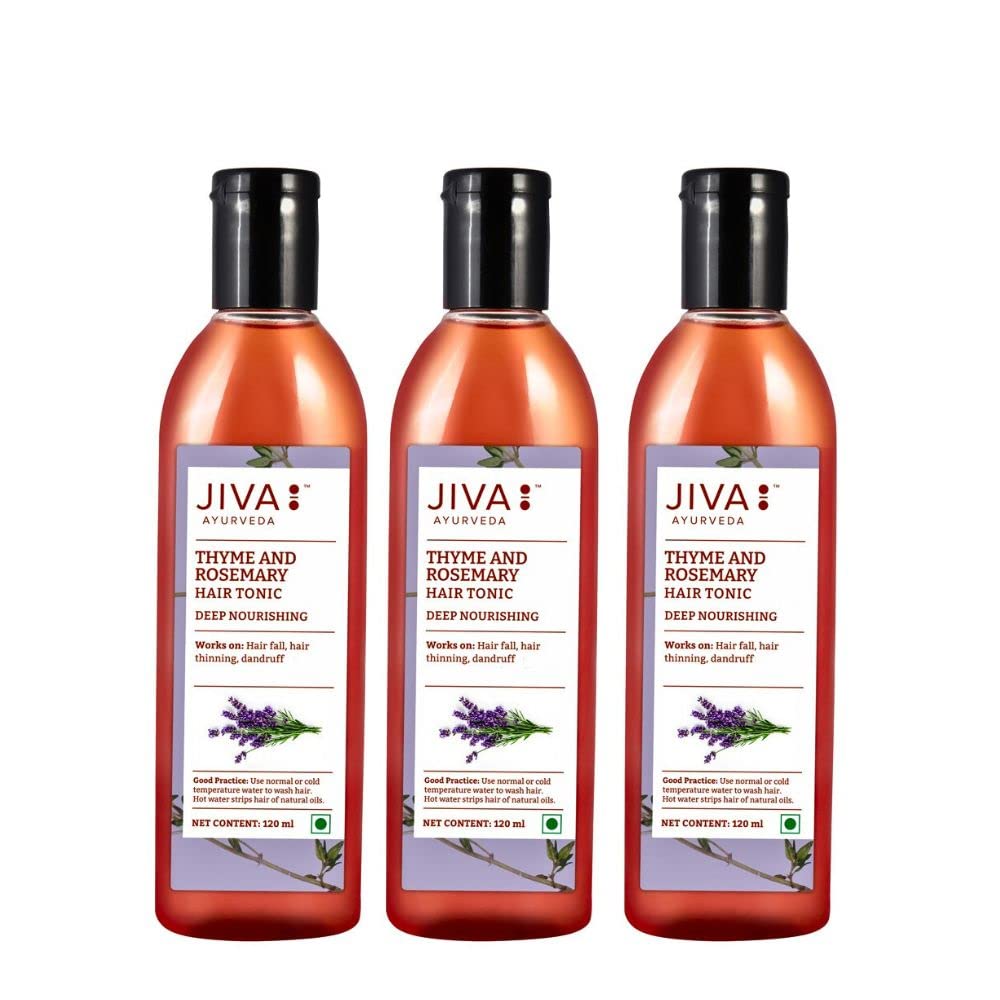 Jiva Thyme & Rosemary Tonic 120Ml | 100% Pure & Natural | For Hair (Pack Of 3)