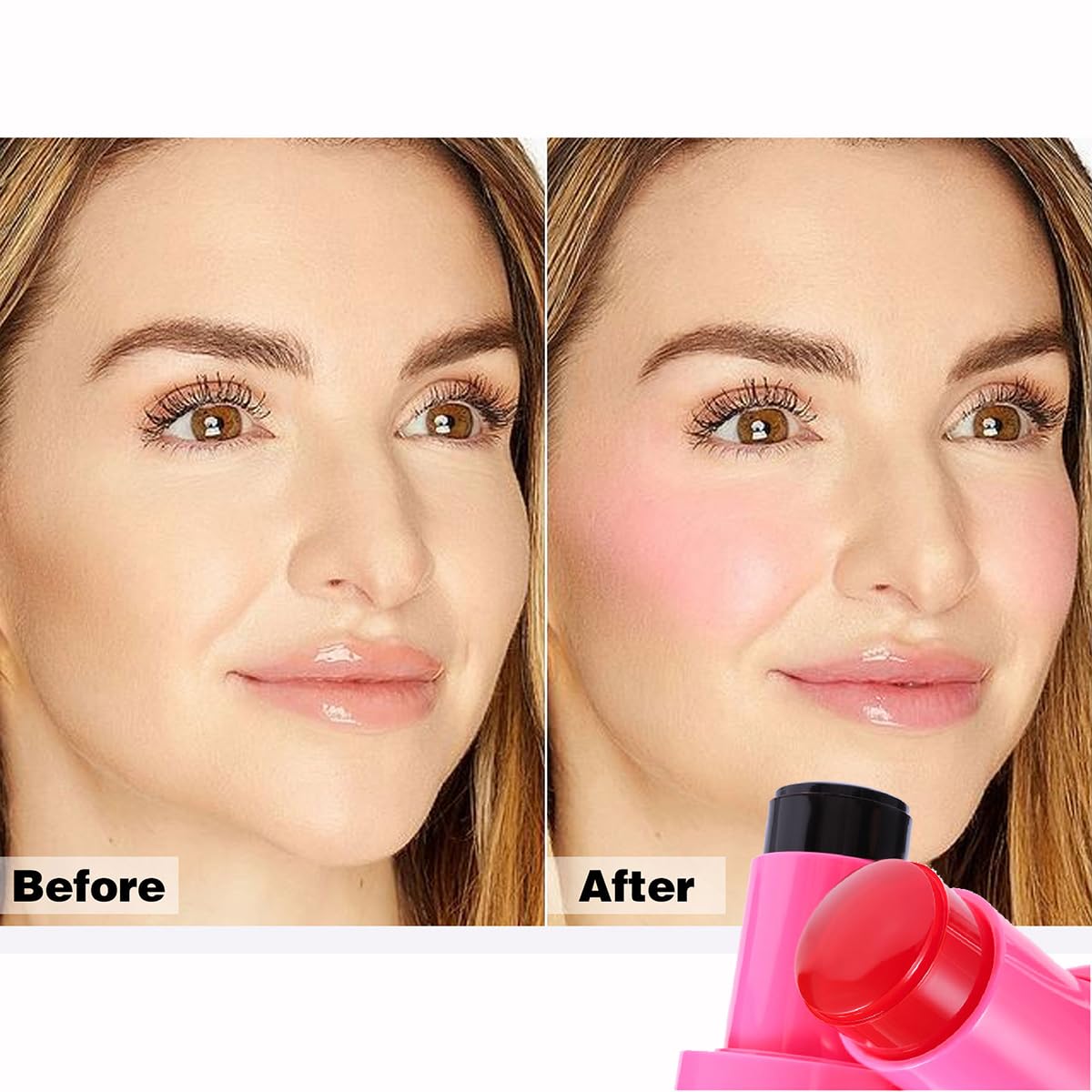 FYEBOO Cooling Water Jelly Tint Blush, Multi-Use Juicy Jelly Lip + Cheek Tint, Hydrating & Bouncy Jelly Texture, Long-lasting Sh