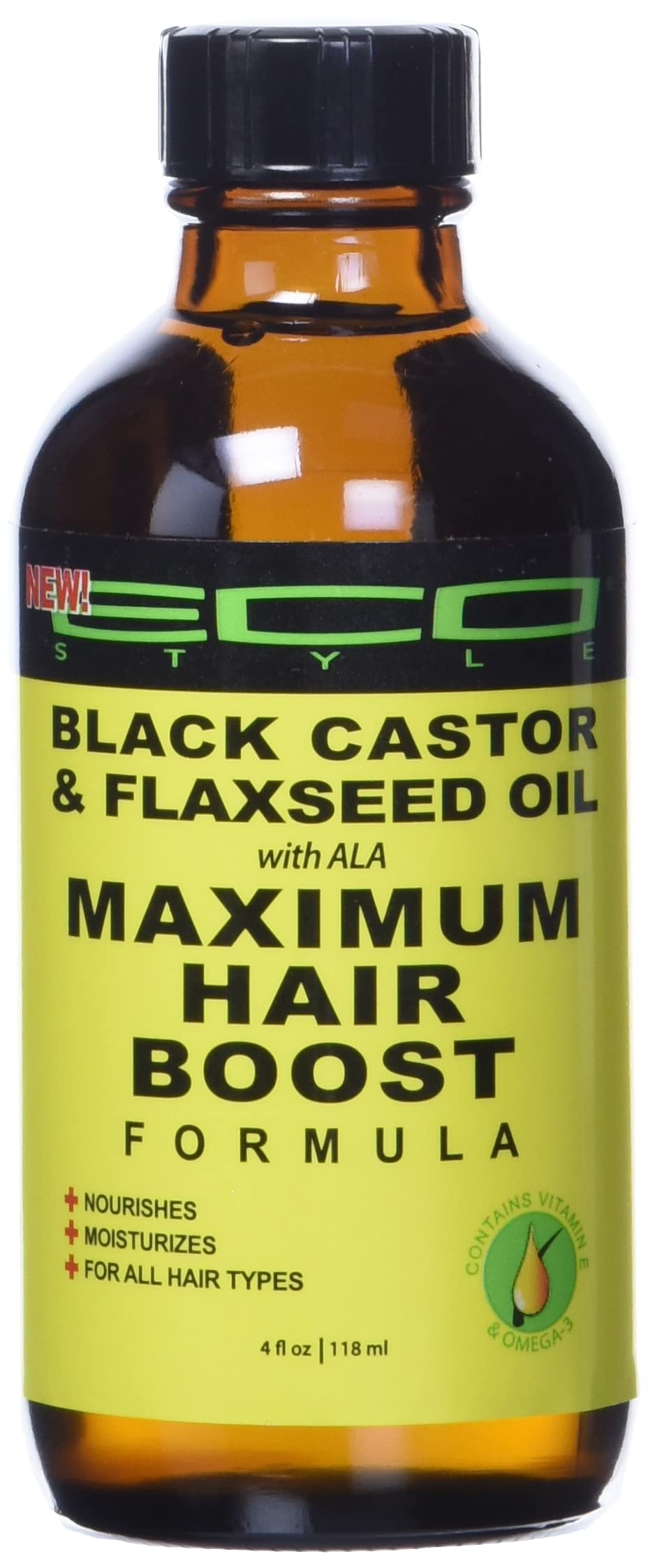Ecoco Eco Style Black Castor Oil & Flaxseed Oil Maximum Hair Growth Formula, 4 Ounce,Sg_B077Jy18Mh_Us